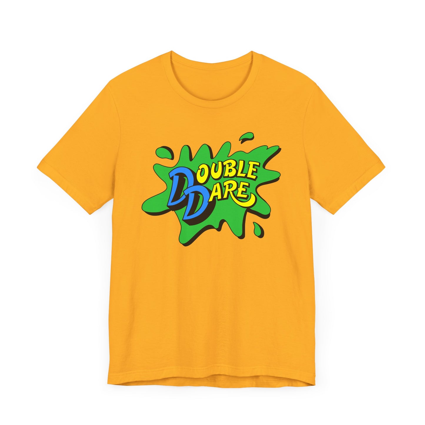 Double Dare Short Sleeve Tee Shirt - 80s Nickelodeon Inspired Game Show Nostalgia