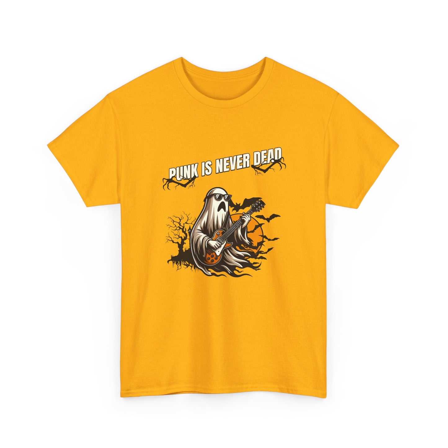 Halloween Ghost Punk is Never Dead Short Sleeve Tee Shirt - Spooky and Punk Forever