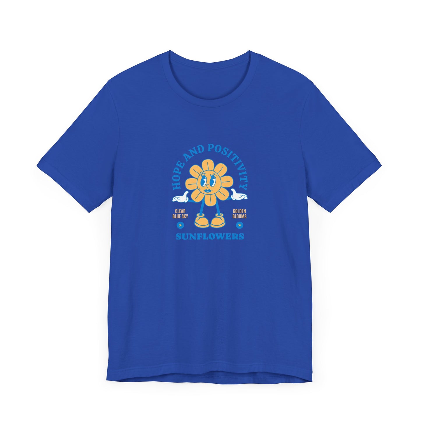 Hope and Positivity Sunflower Short Sleeve Tee Shirt - Brighten Your Day and the World