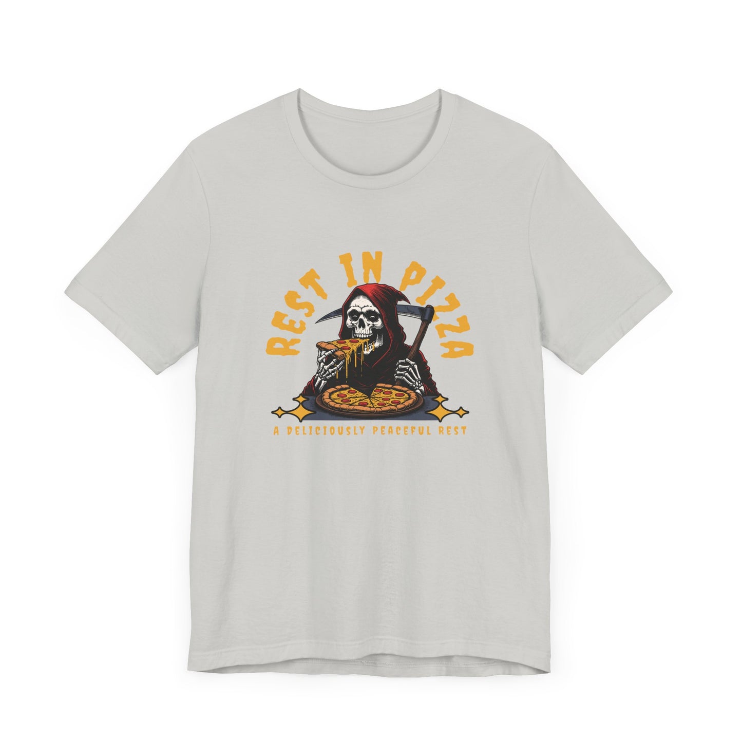 R.I.P. Rest in Pizza Short Sleeve Tee Shirt - A Deliciously Fun Wardrobe Addition