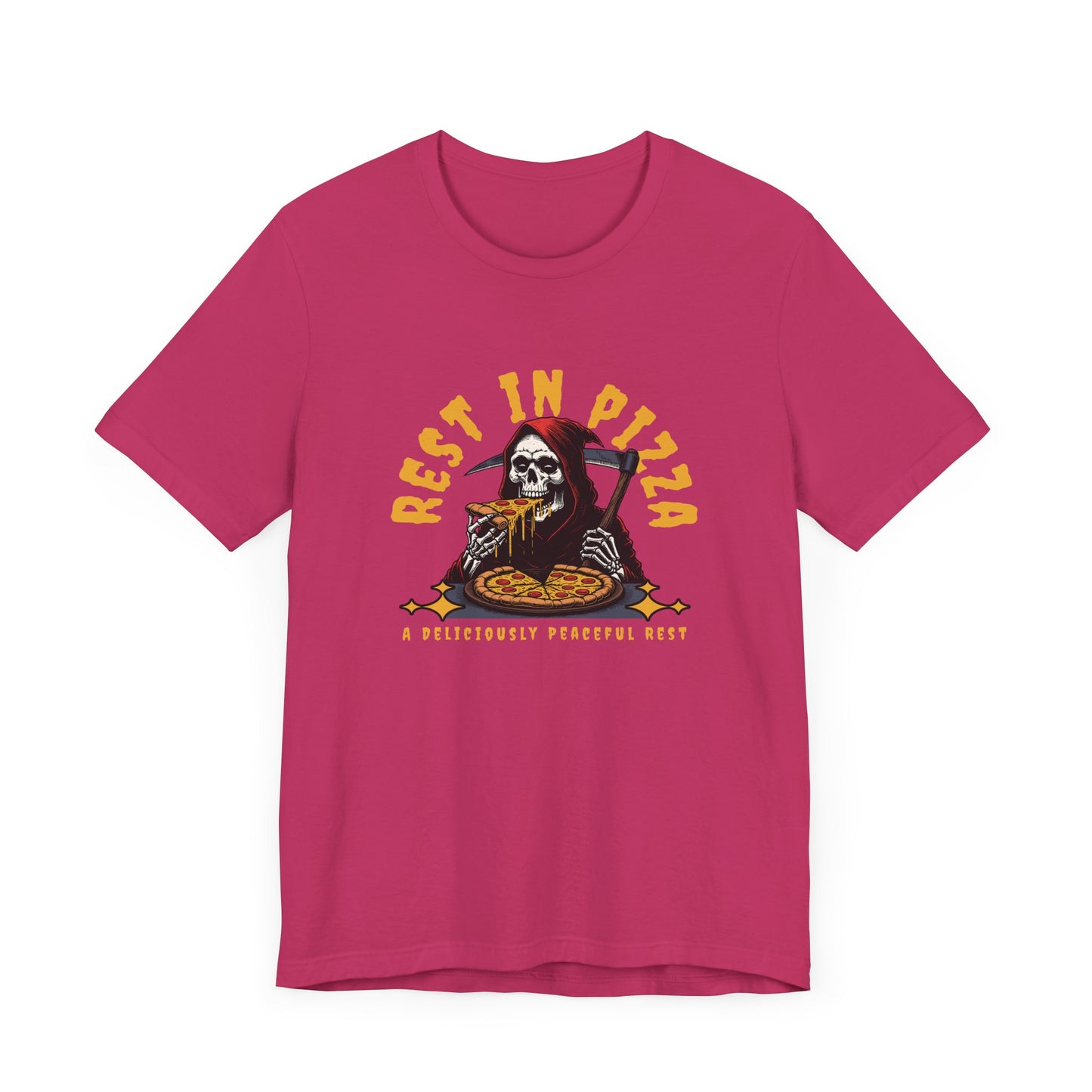 R.I.P. Rest in Pizza Short Sleeve Tee Shirt - A Deliciously Fun Wardrobe Addition