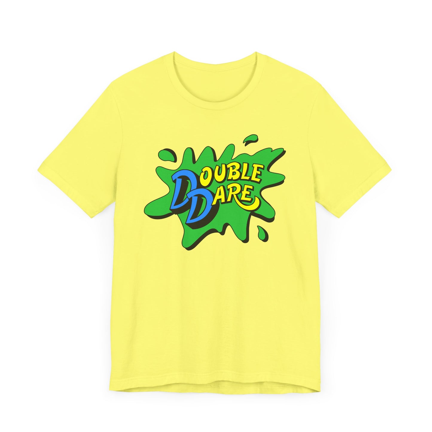 Double Dare Short Sleeve Tee Shirt - 80s Nickelodeon Inspired Game Show Nostalgia