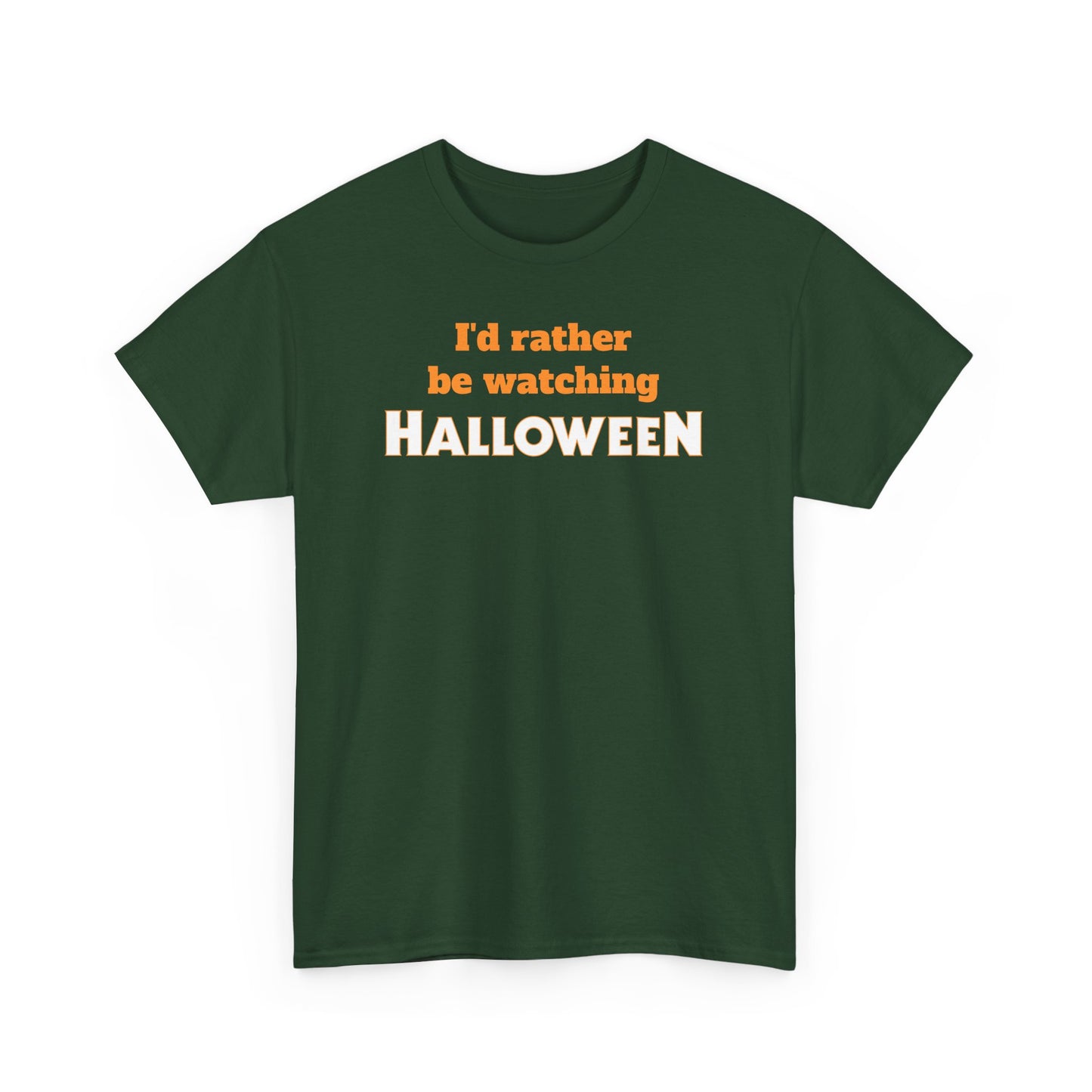 ’d Rather Be Watching Halloween Short Sleeve Tee – Classic Horror Movie Fan Shirt