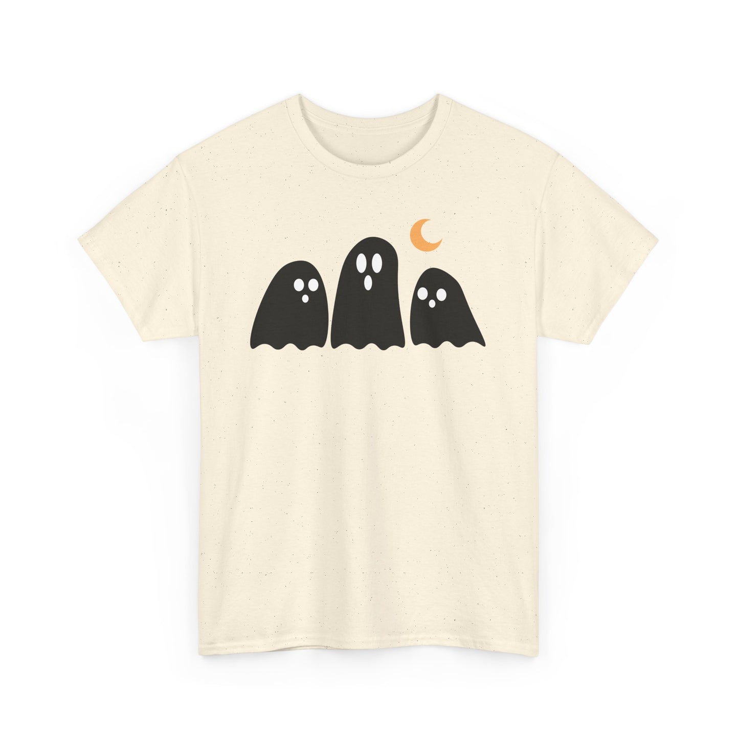 3 Ghosts Short Sleeve Tee Shirt - Cute and Spooky Halloween Fun