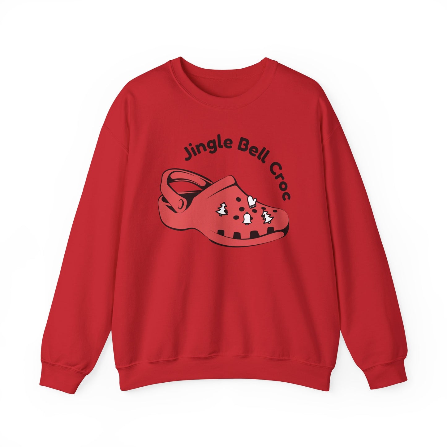 Funny Jingle Bell Croc Crewneck Sweatshirt - Holiday Cheer with a Twist