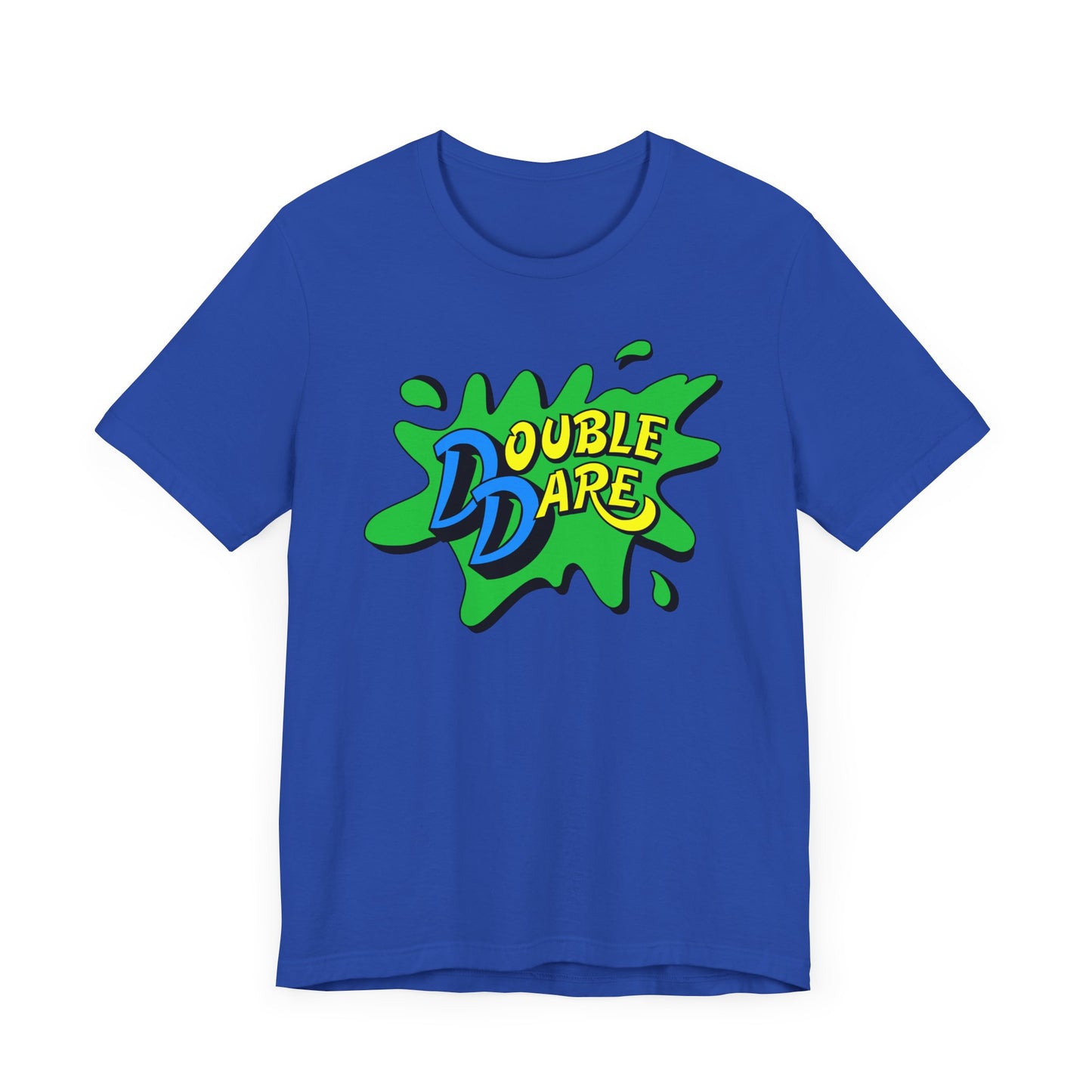 Double Dare Short Sleeve Tee Shirt - 80s Nickelodeon Inspired Game Show Nostalgia