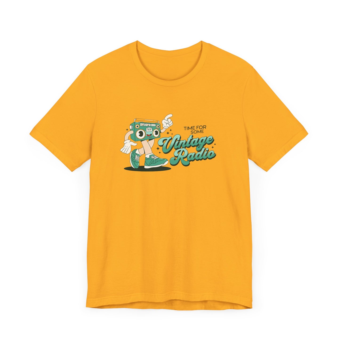 Time for Some Vintage Radio Short Sleeve Tee Shirt - Retro Vibes