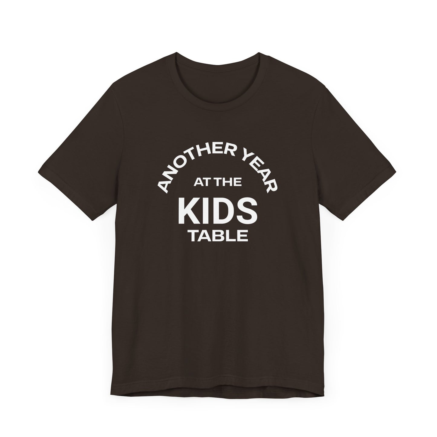 Funny Thanksgiving Kids Table Humor Unisex Tee - Perfect for Holiday Laughs