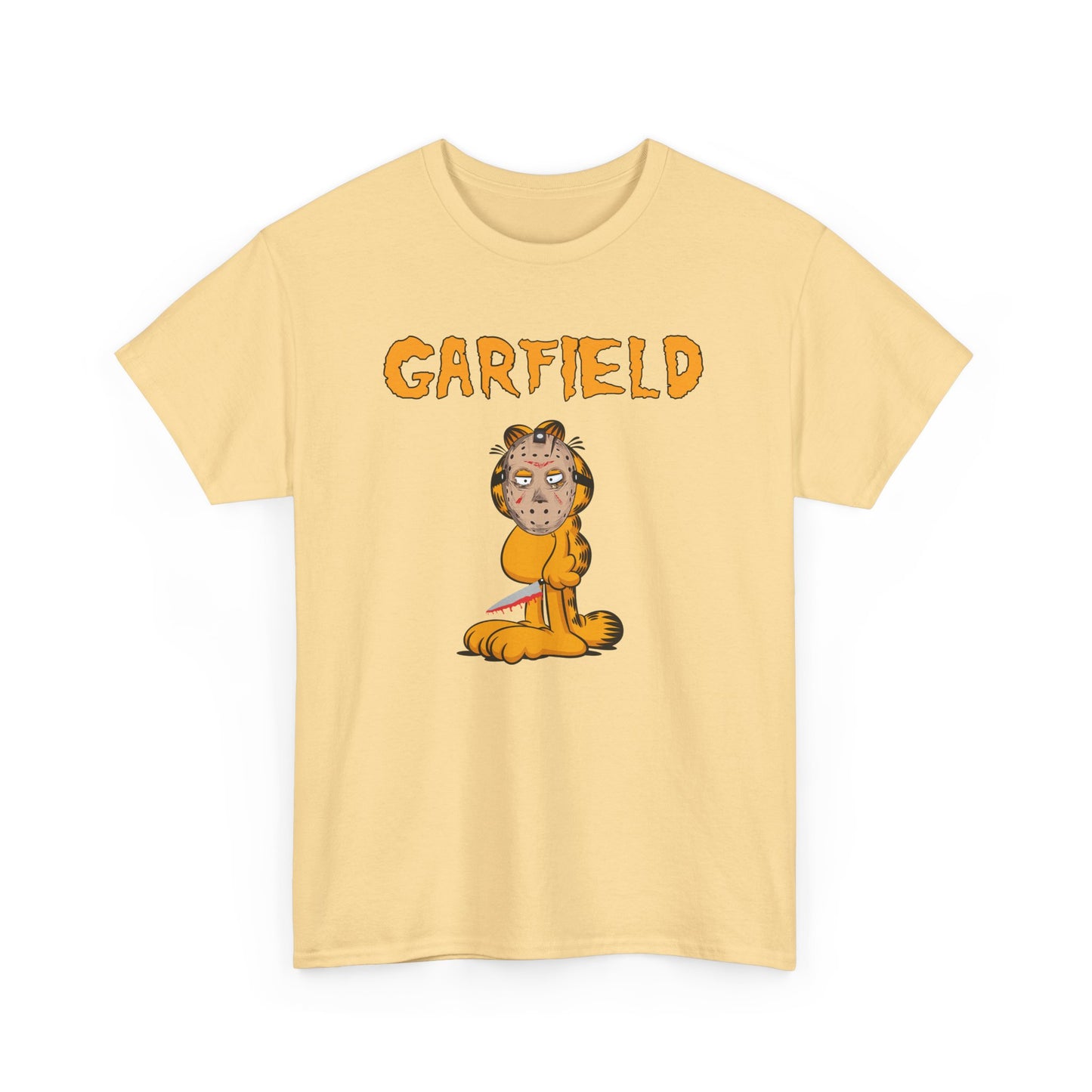 Orange Halloween Killer Cat Short Sleeve Tee - A Spooky and Playful Halloween Must-Have
