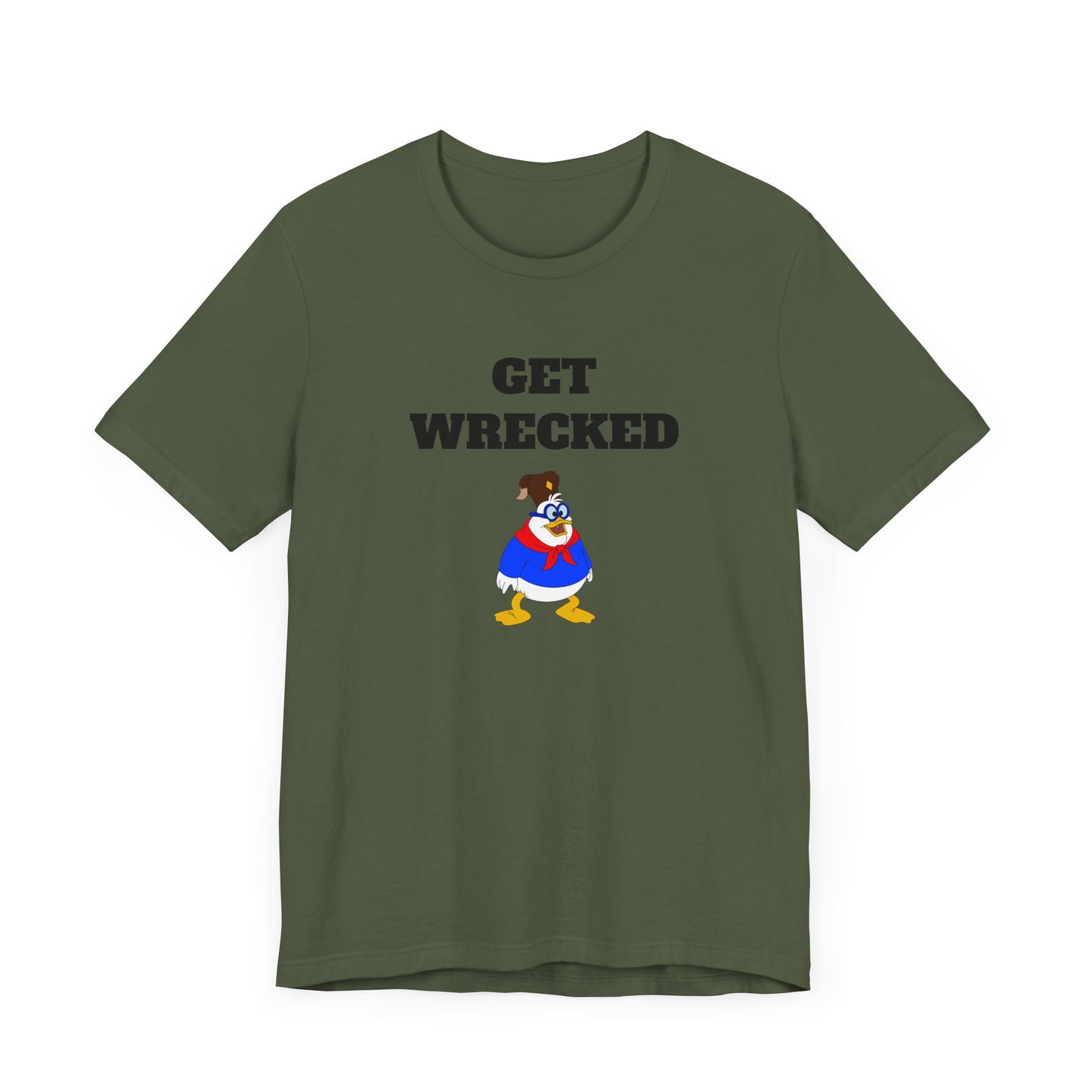 Get Wrecked Short Sleeve Tee Shirt - A Bold 80s Throwback