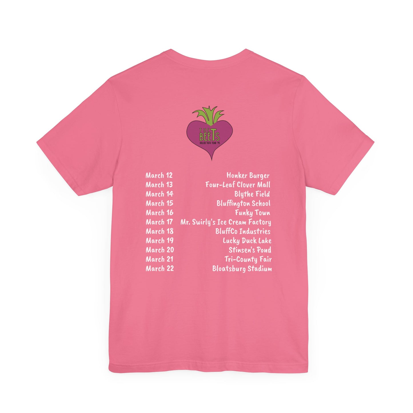 Doug The Beets World Tour '95 Short Sleeve T-Shirt - 90s Cartoon Band Nostalgia