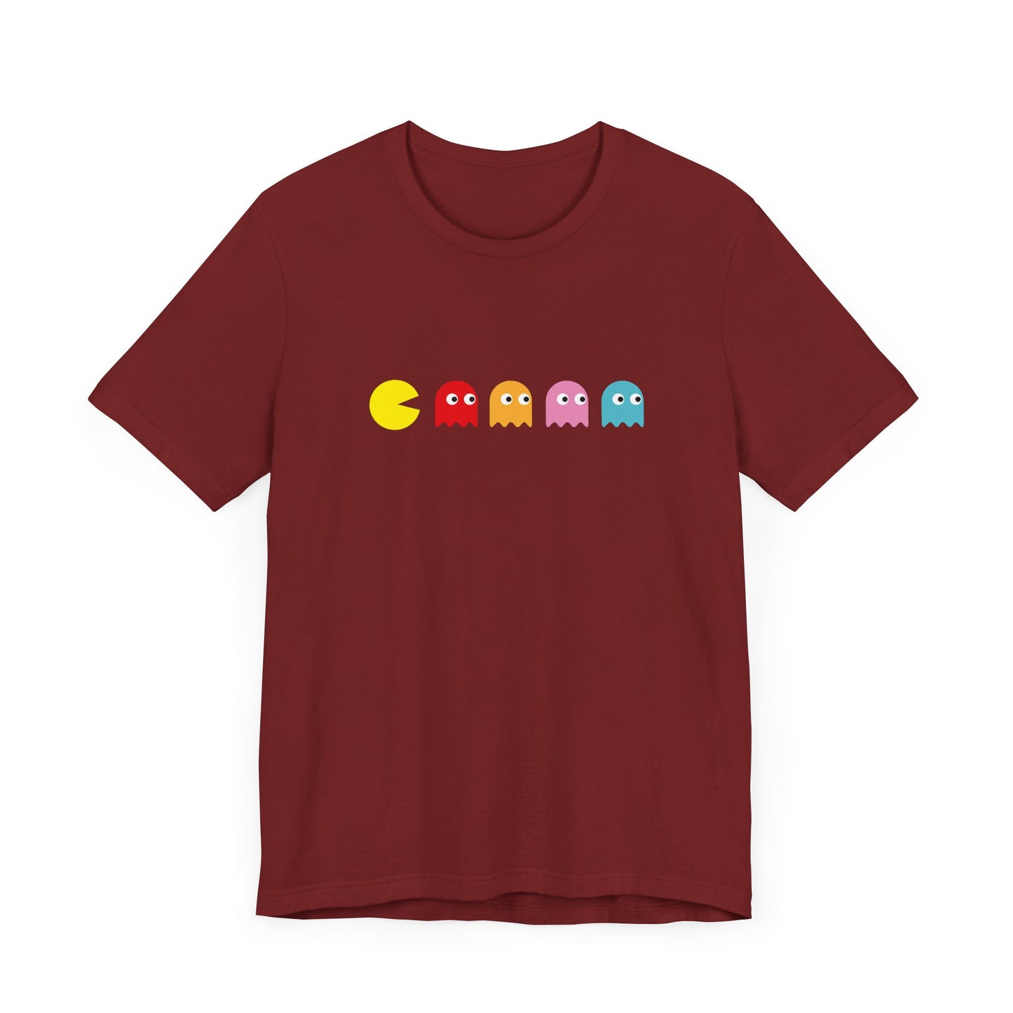 Pac-Man and Ghost Short Sleeve Tee Shirt - Retro Gaming at Its Best