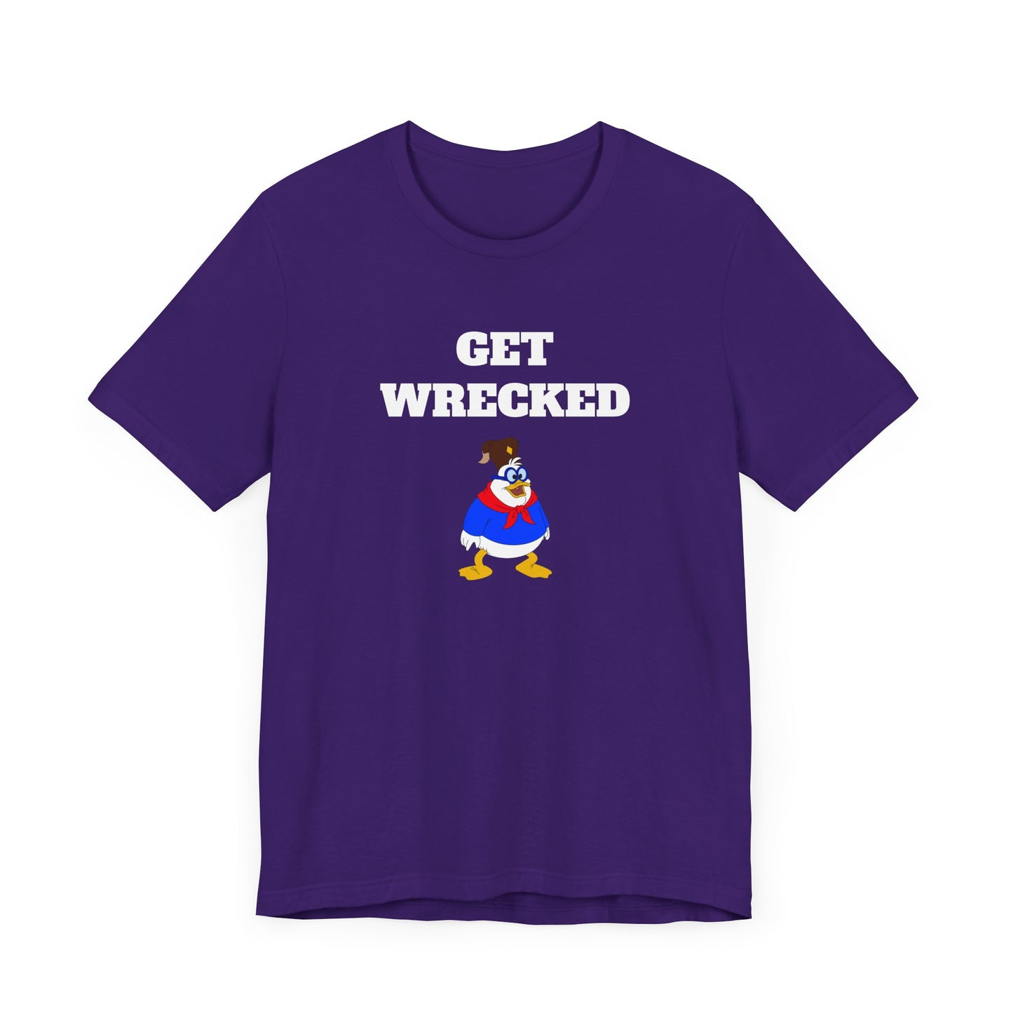 Get Wrecked Short Sleeve Tee Shirt - A Bold 80s Throwback