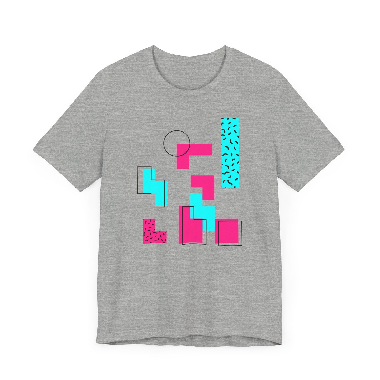 Tetris-Inspired Short Sleeve T-Shirt - Retro Gaming Nostalgia