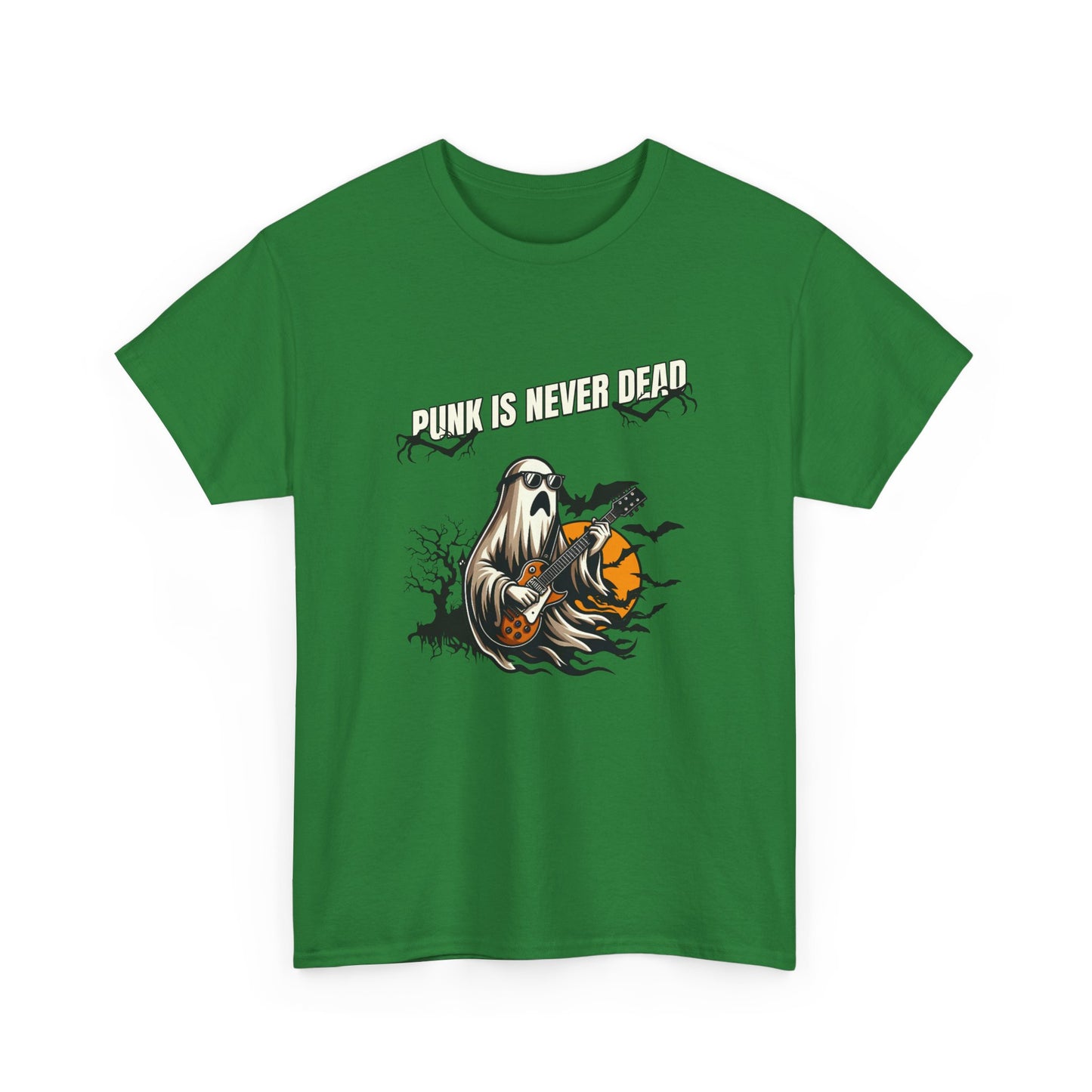 Halloween Ghost Punk is Never Dead Short Sleeve Tee Shirt - Spooky and Punk Forever