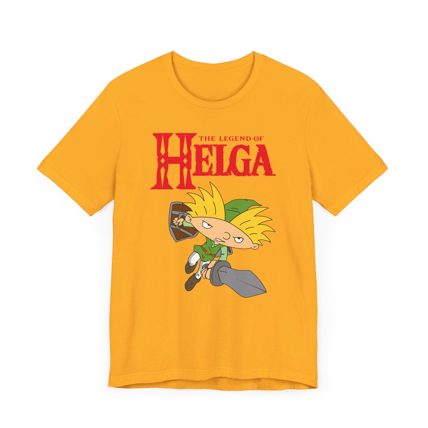 Hey Arnold! The Legend of Helga Short Sleeve T-Shirt - Retro Nickelodeon Inspired Nostalgia