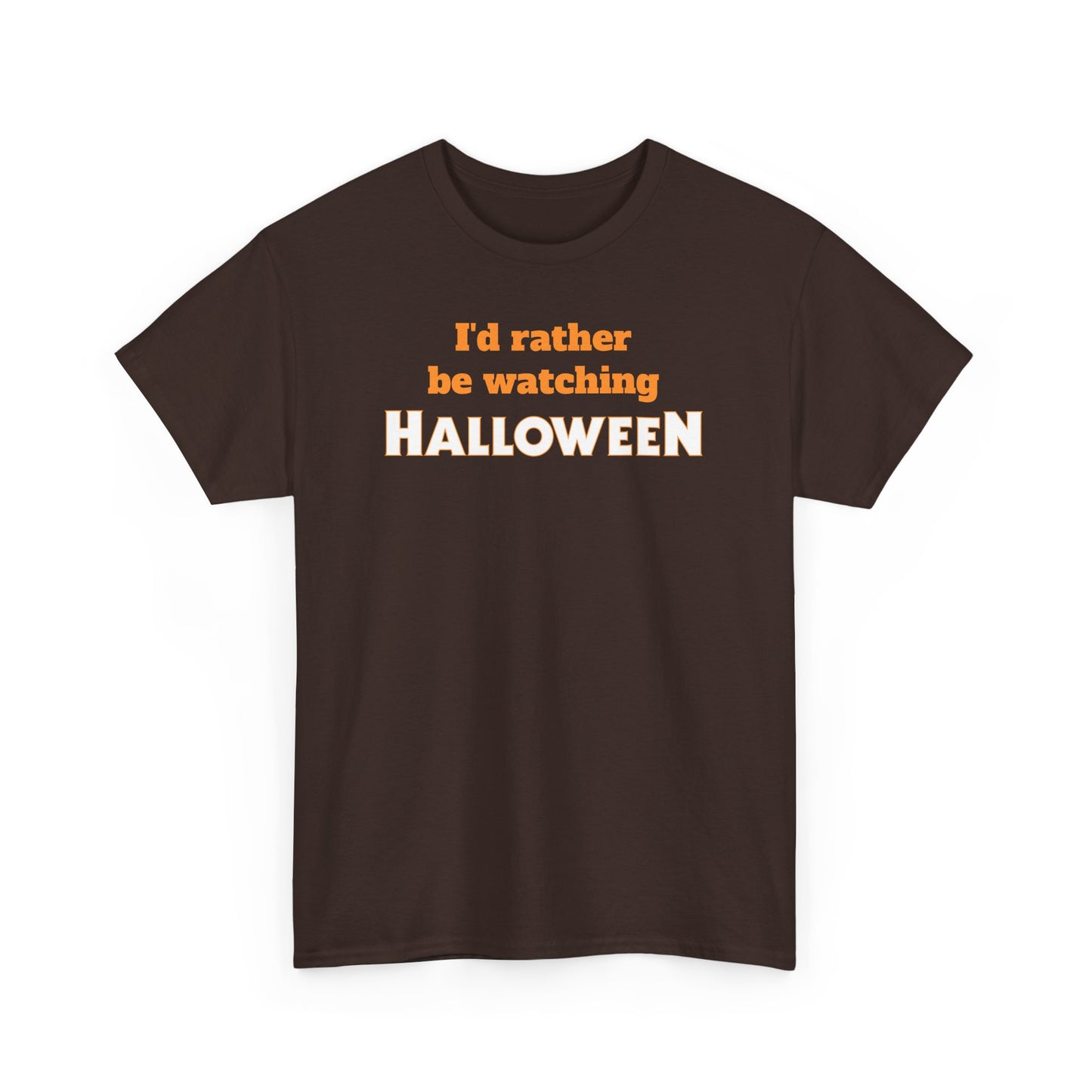 ’d Rather Be Watching Halloween Short Sleeve Tee – Classic Horror Movie Fan Shirt