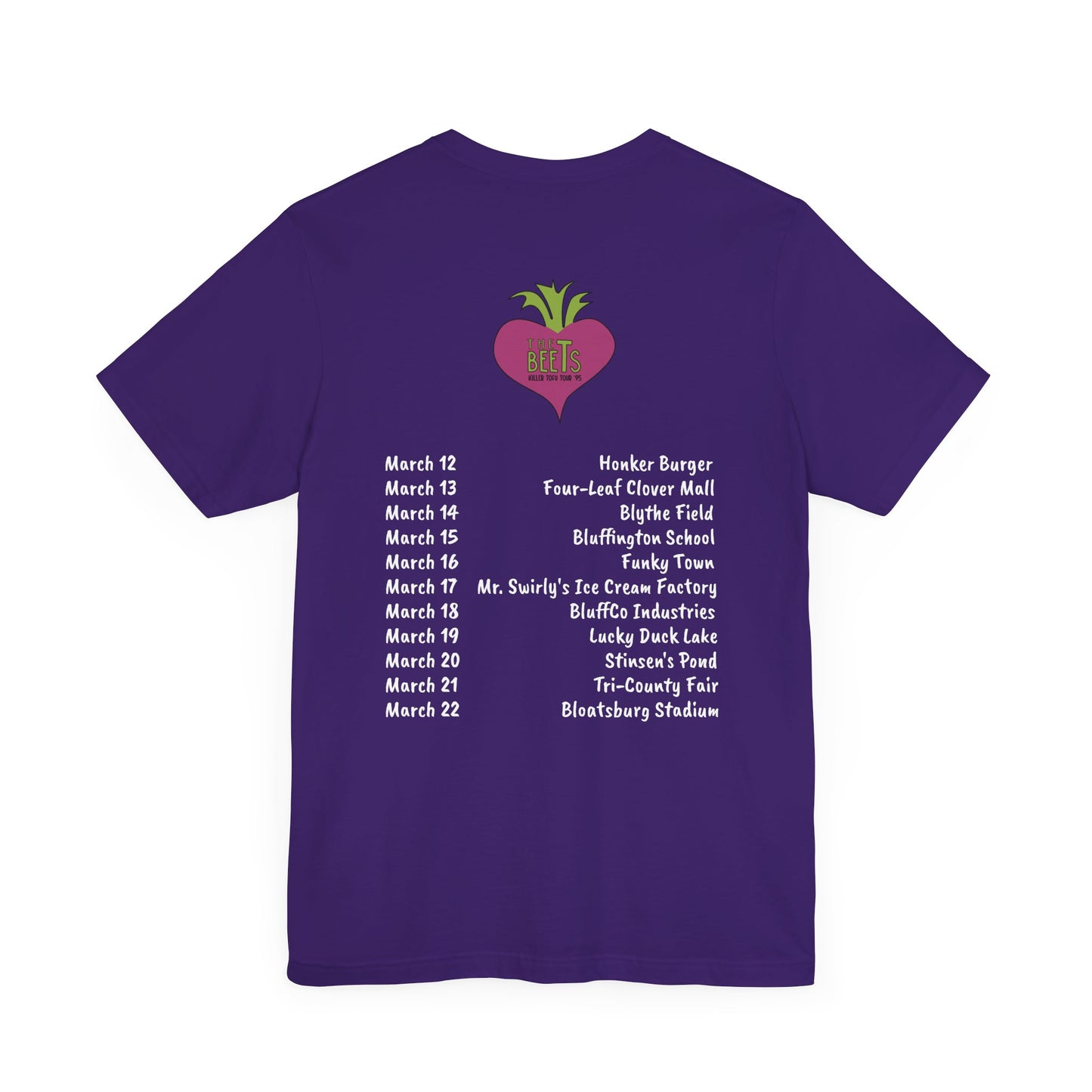 Doug The Beets World Tour '95 Short Sleeve T-Shirt - 90s Cartoon Band Nostalgia