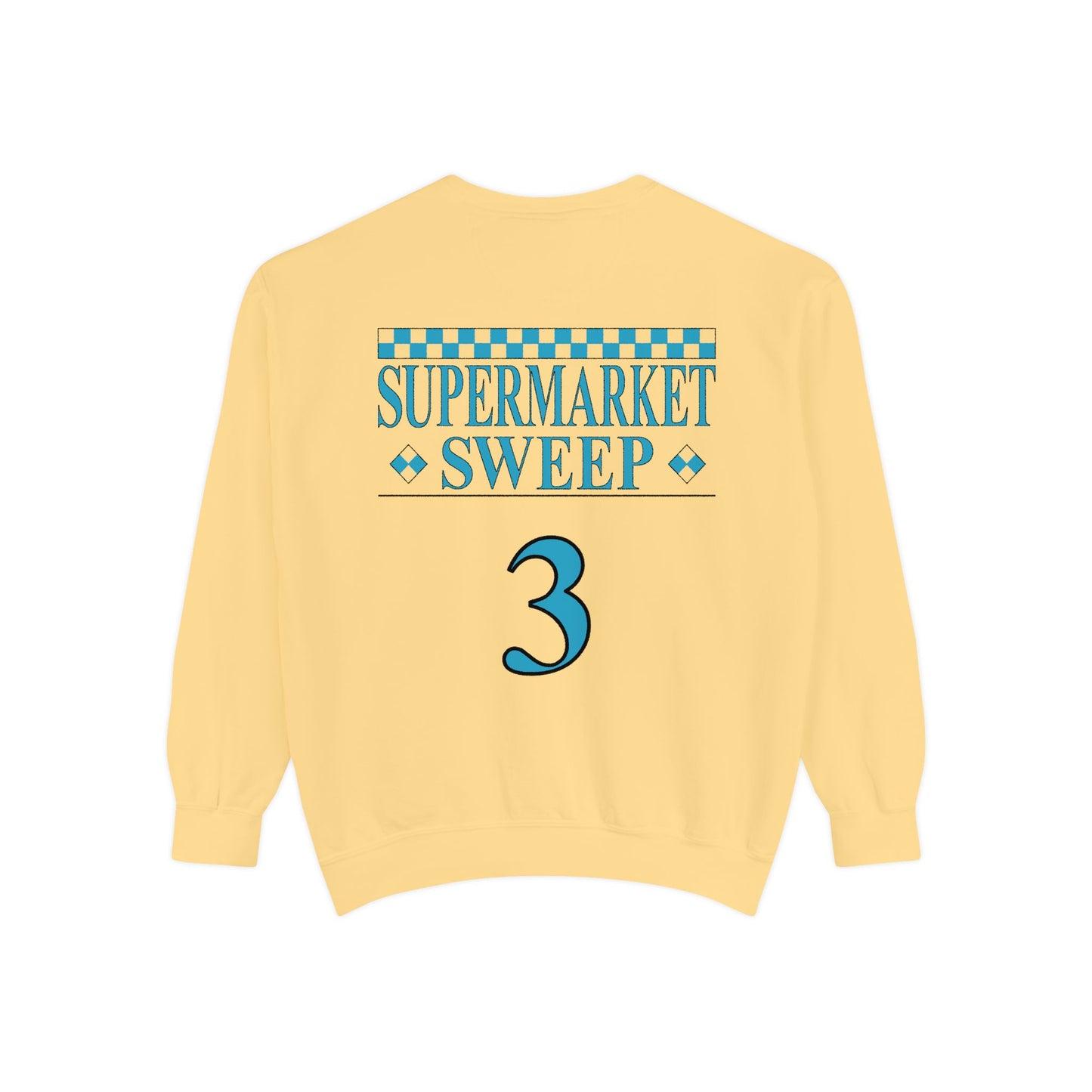 Supermarket Sweep Team 3 Yellow Sweatshirt – Classic 90s Game Show Replica