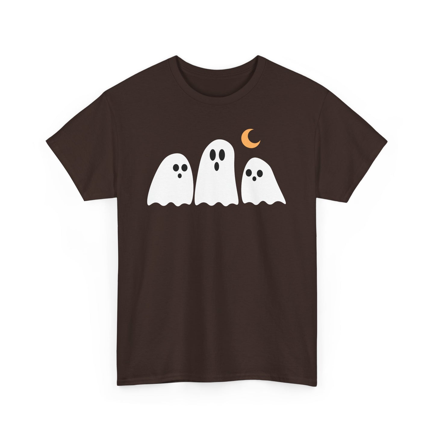 3 Ghosts Short Sleeve Tee Shirt - Cute and Spooky Halloween Fun
