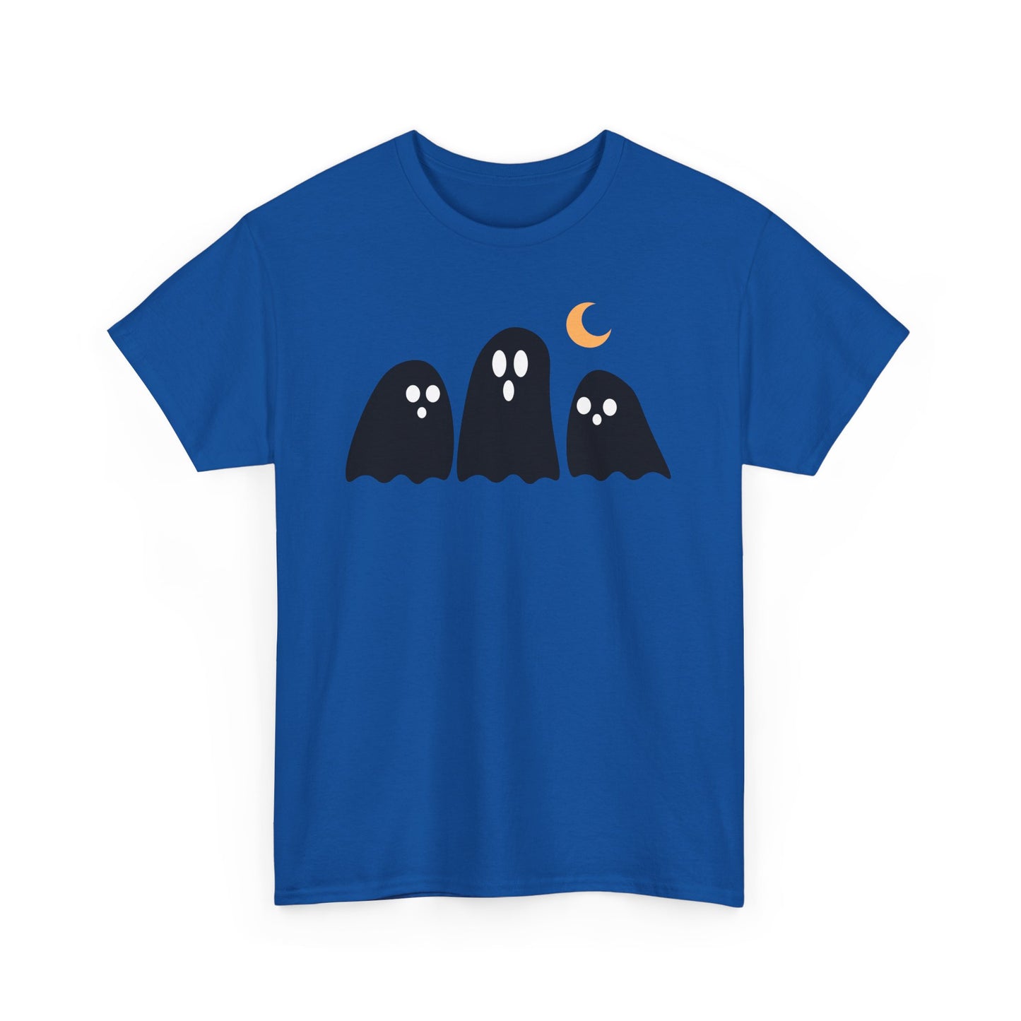 3 Ghosts Short Sleeve Tee Shirt - Cute and Spooky Halloween Fun