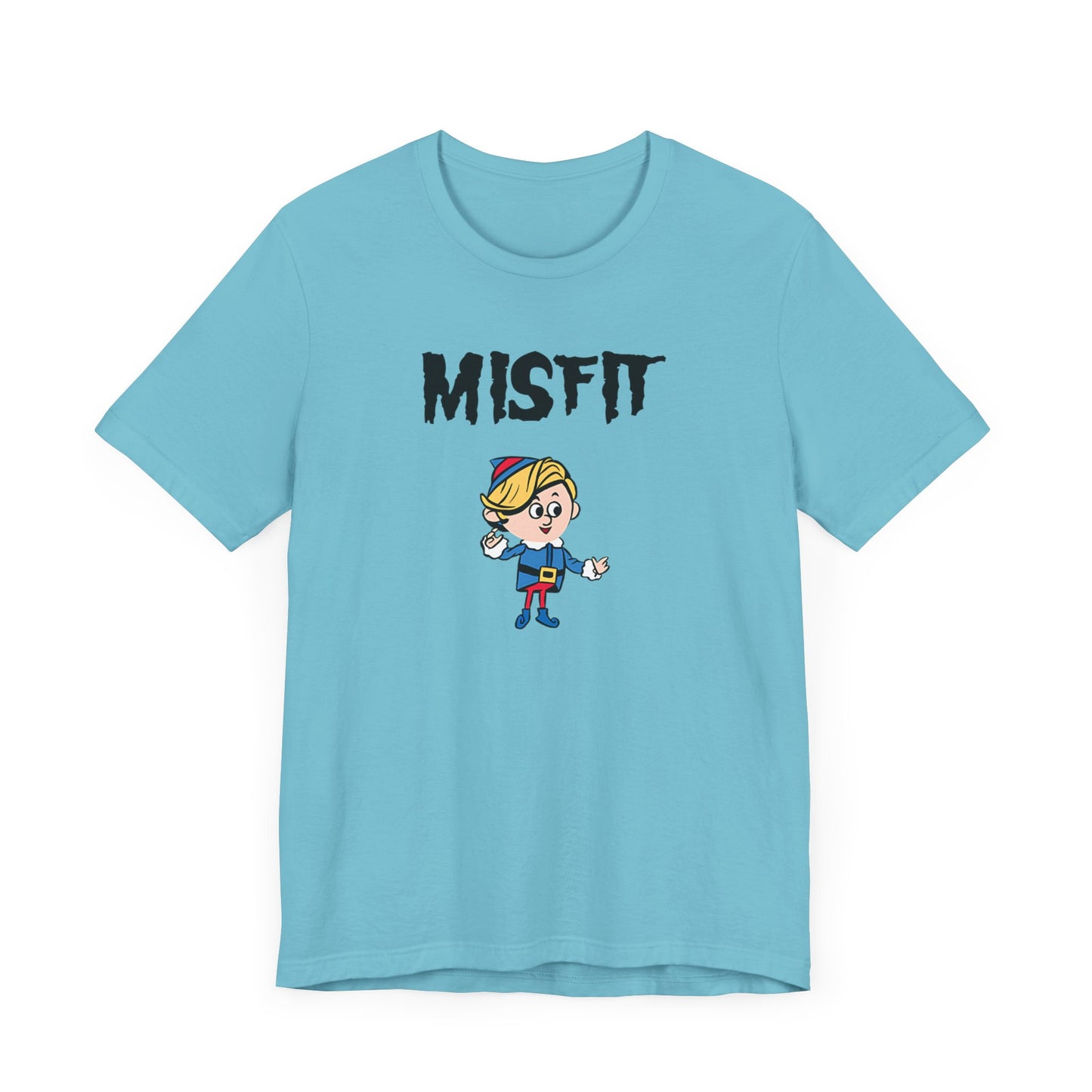 Misfit Christmas Elf Short Sleeve Tee – Holiday Shirt with Horror Punk Style