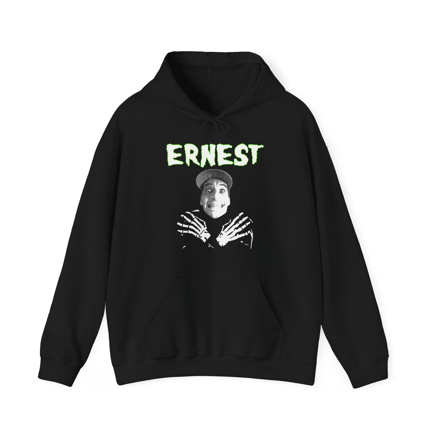 Ernest Hooded Sweatshirt – Retro Halloween Tribute with Misfits-Inspired Logo