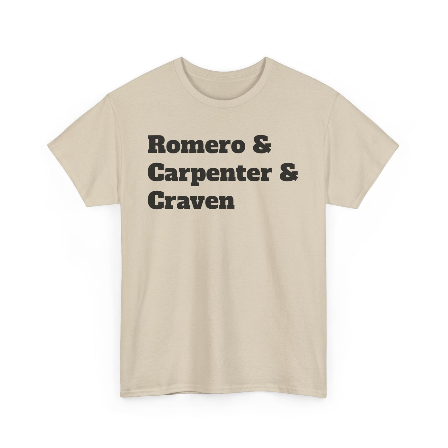 American Horror Directors Tee – Tribute to Romero, Carpenter, and Craven