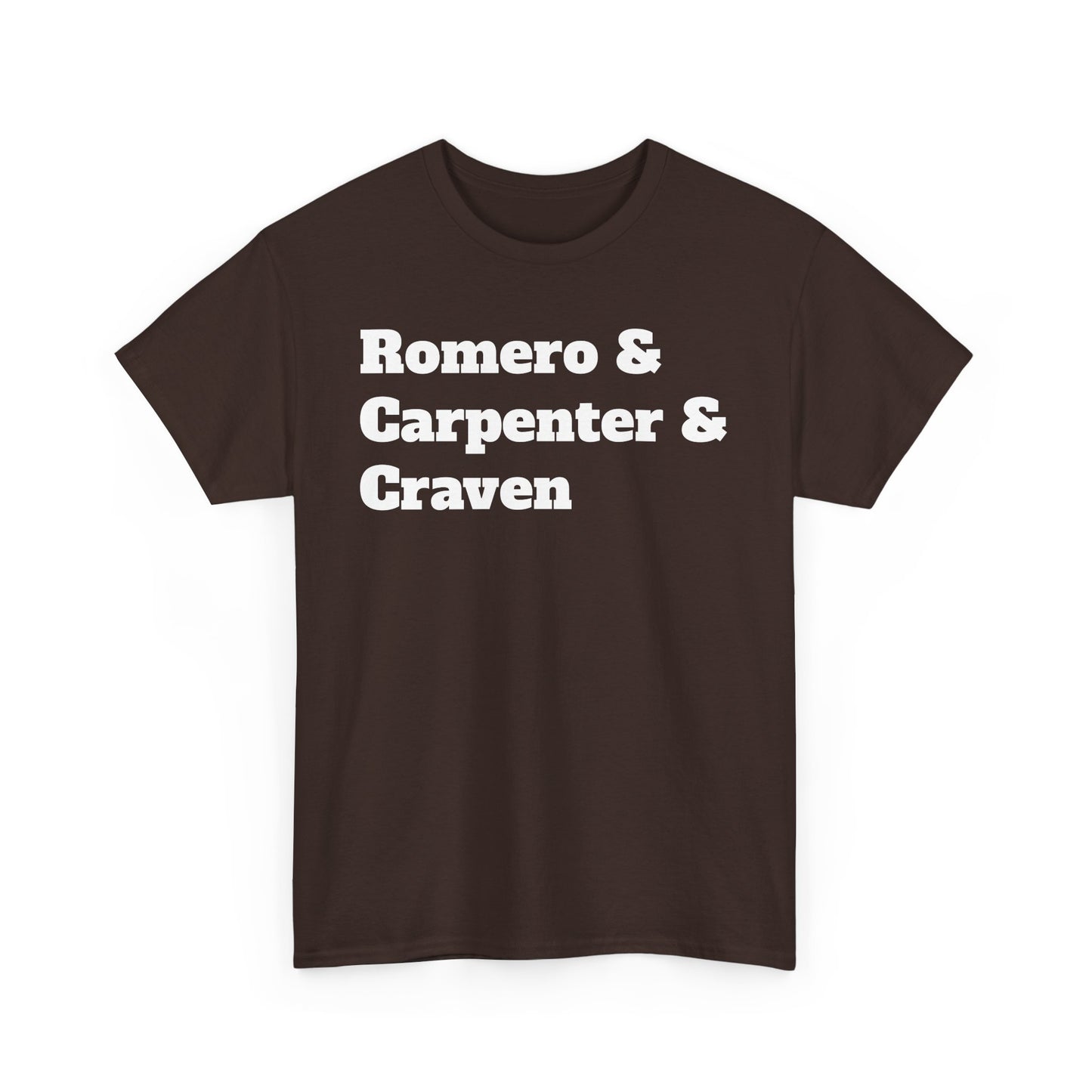American Horror Directors Tee – Tribute to Romero, Carpenter, and Craven