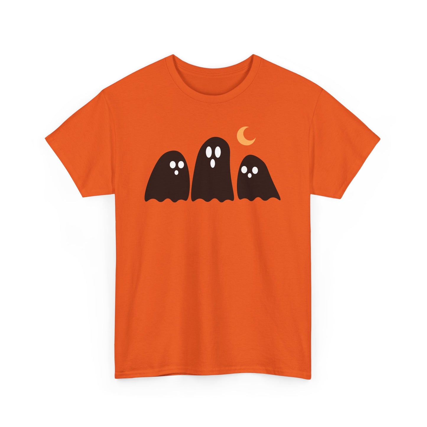 3 Ghosts Short Sleeve Tee Shirt - Cute and Spooky Halloween Fun
