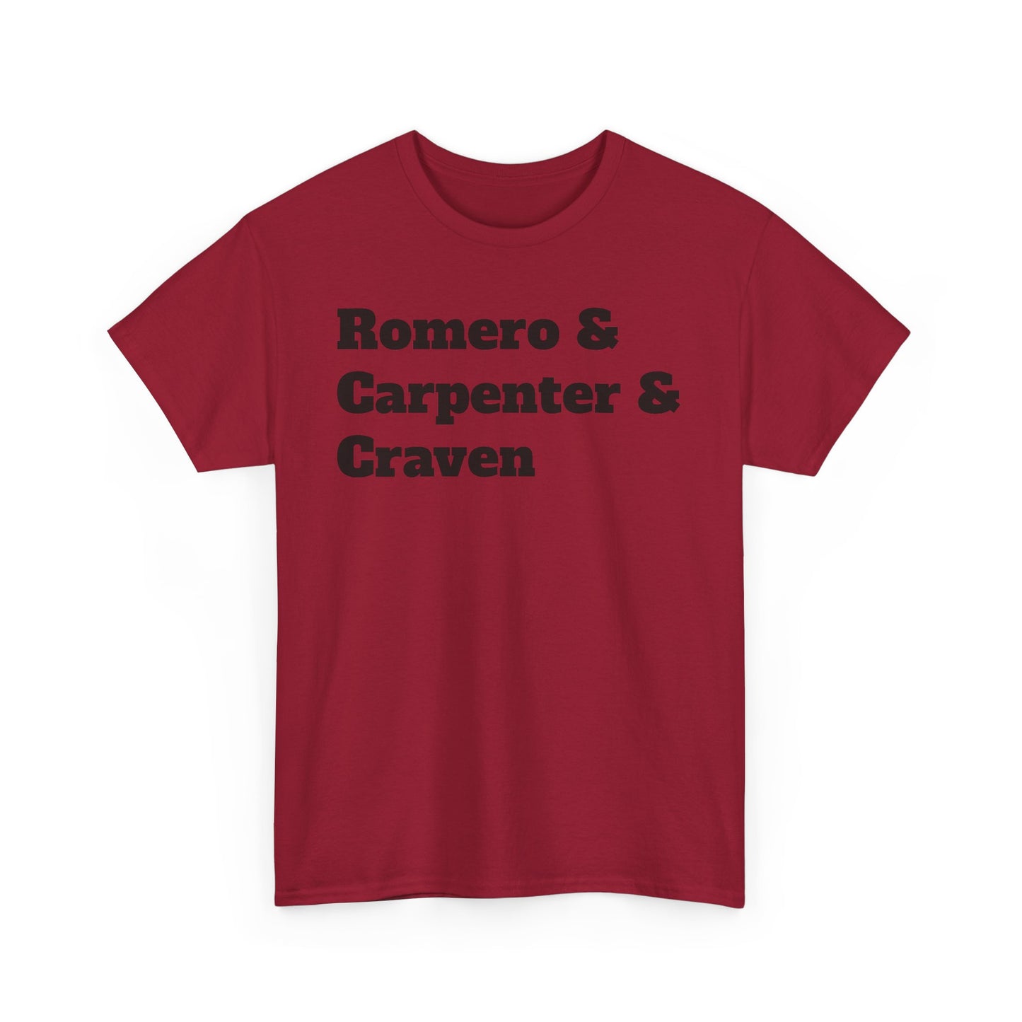 American Horror Directors Tee – Tribute to Romero, Carpenter, and Craven