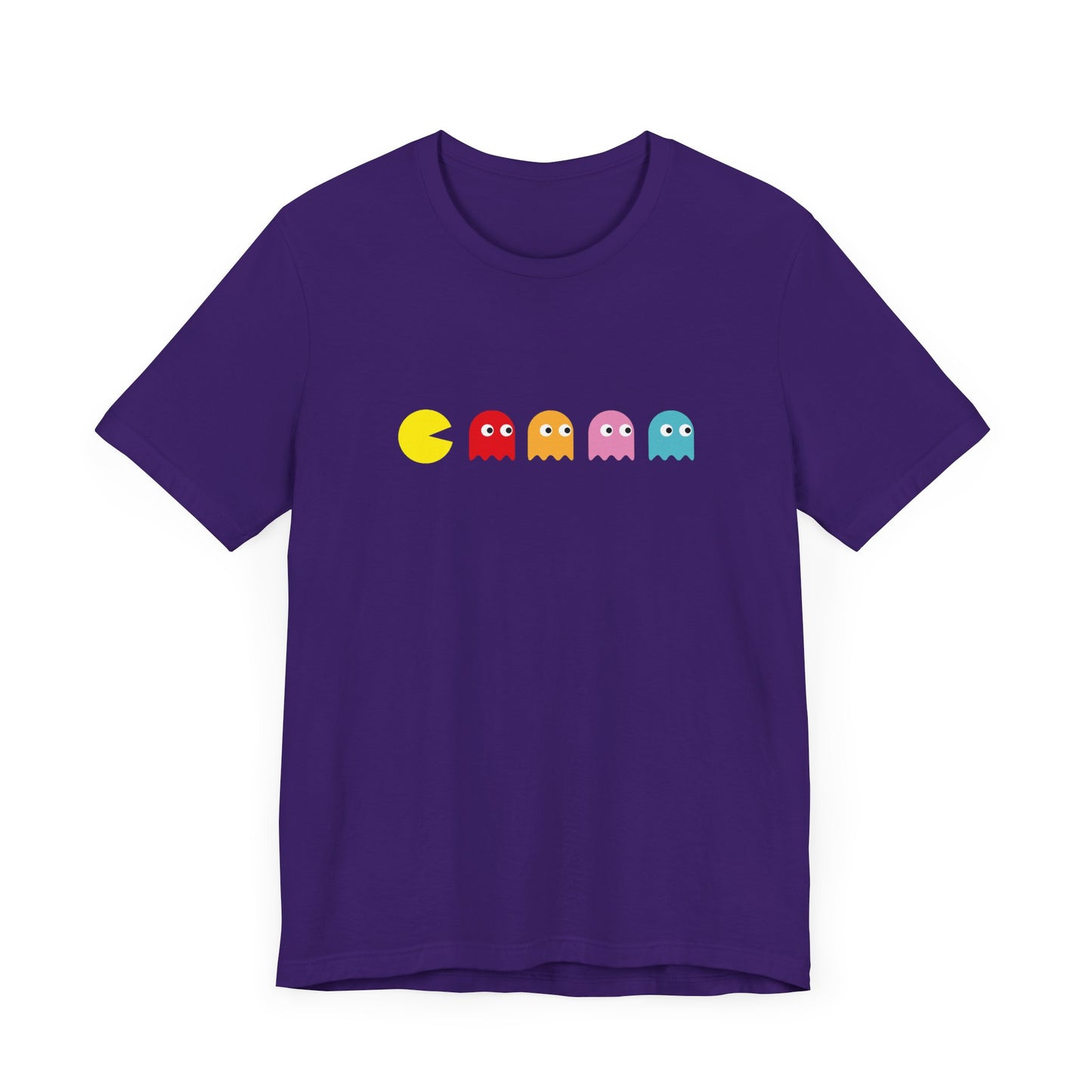 Pac-Man and Ghost Short Sleeve Tee Shirt - Retro Gaming at Its Best