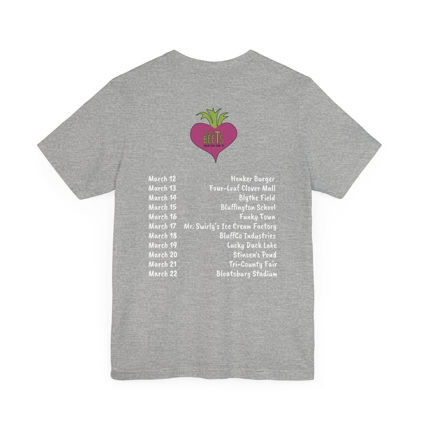 Doug The Beets World Tour '95 Short Sleeve T-Shirt - 90s Cartoon Band Nostalgia