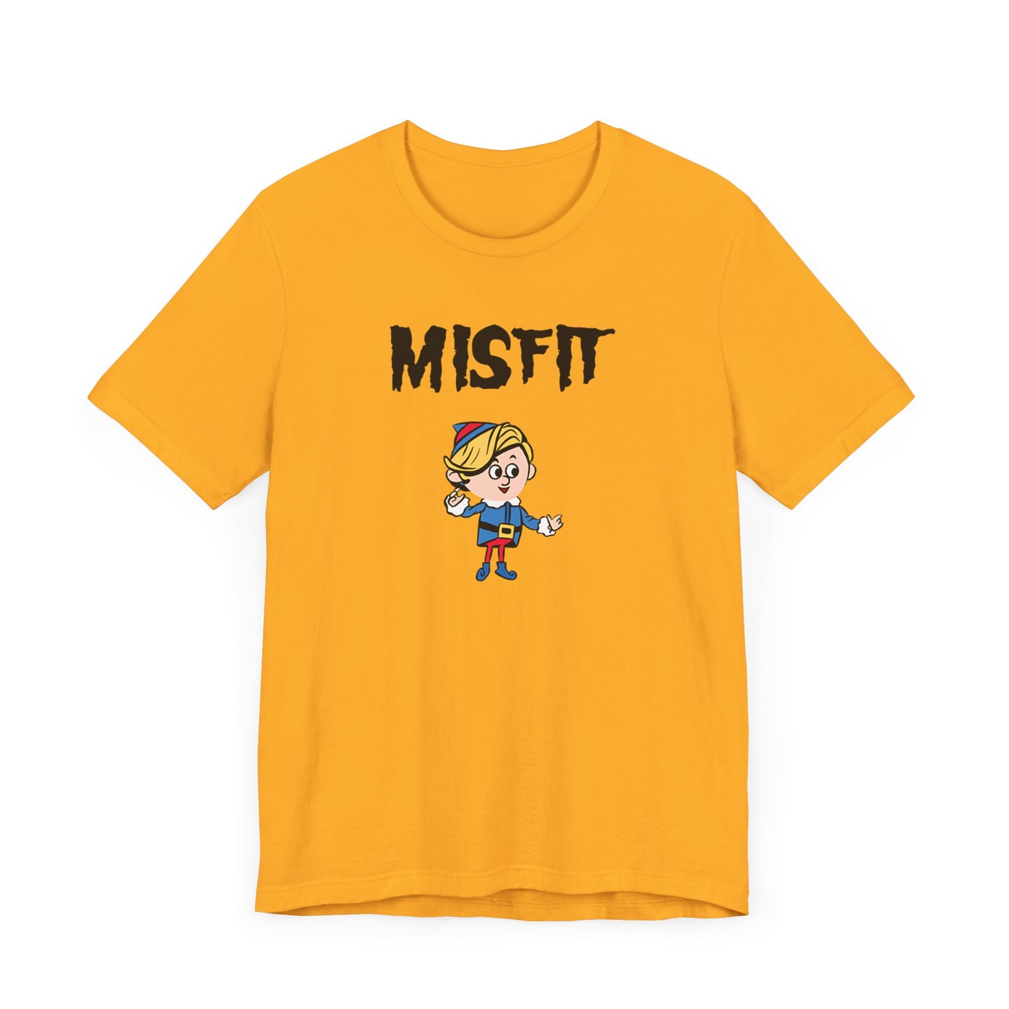 Misfit Christmas Elf Short Sleeve Tee – Holiday Shirt with Horror Punk Style
