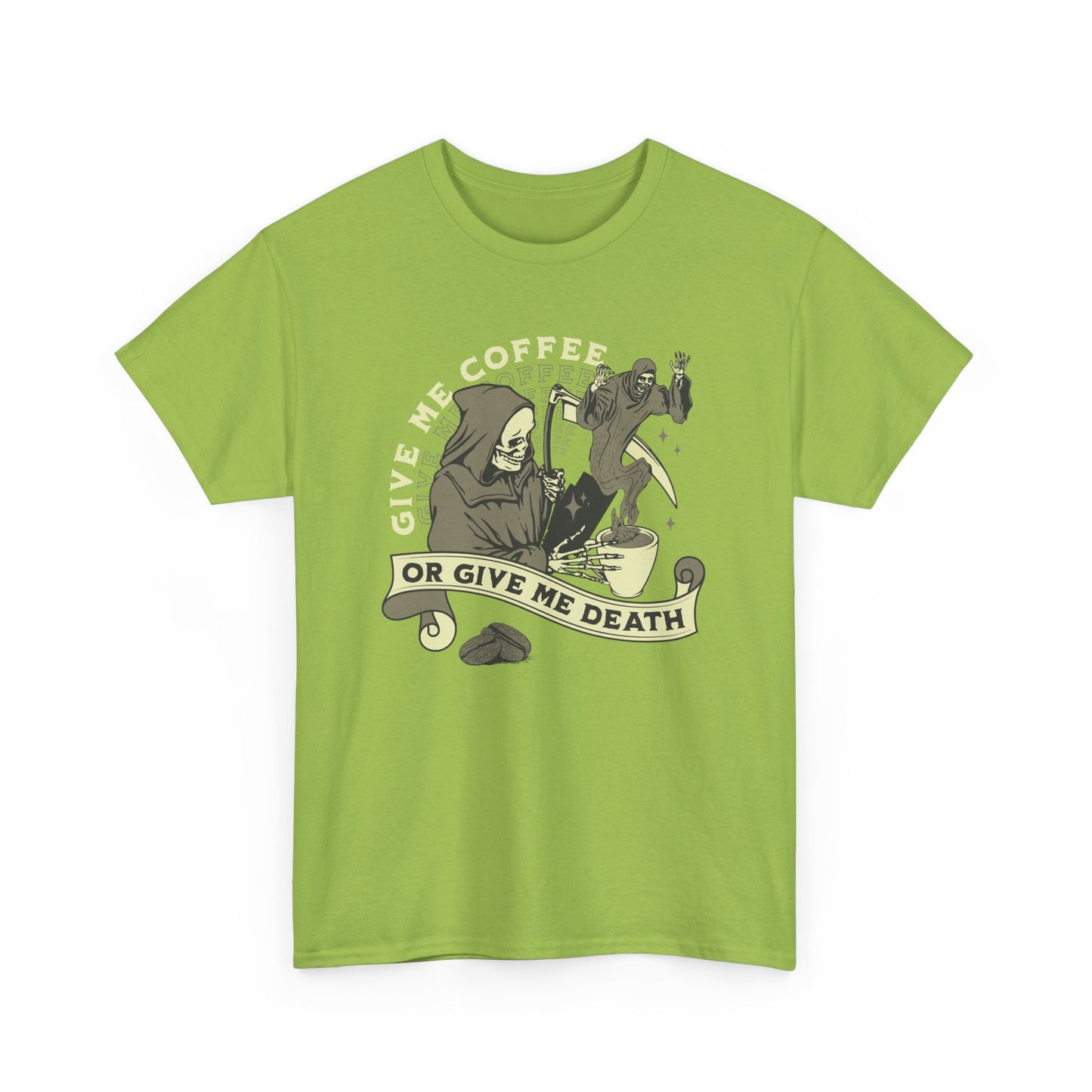 Give Me Coffee or Give Me Death Halloween Tee – Funny Coffee Lover Shirt