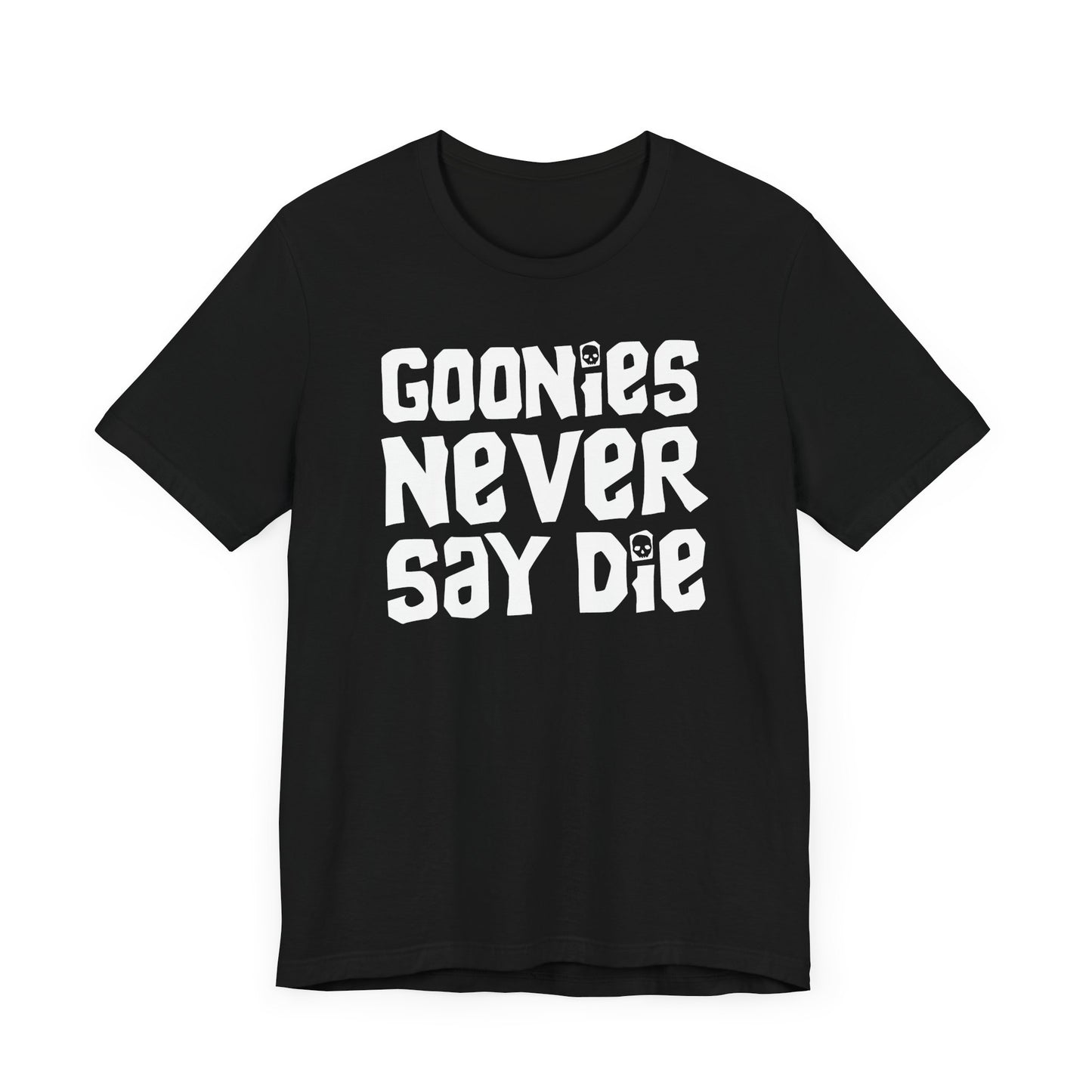 Goonies Never Say Die Short Sleeve Tee Shirt - A Timeless Tribute to Adventure