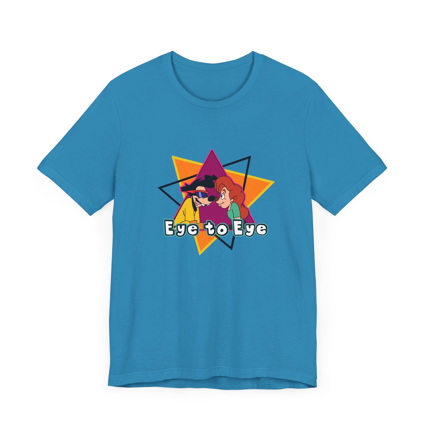 Goofy Movie Powerline Eye to Eye Short Sleeve Tee Shirt - A Tribute to 90s Animated Magic