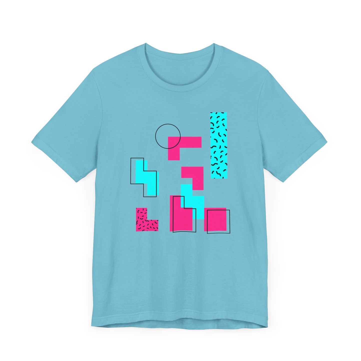 Tetris-Inspired Short Sleeve T-Shirt - Retro Gaming Nostalgia