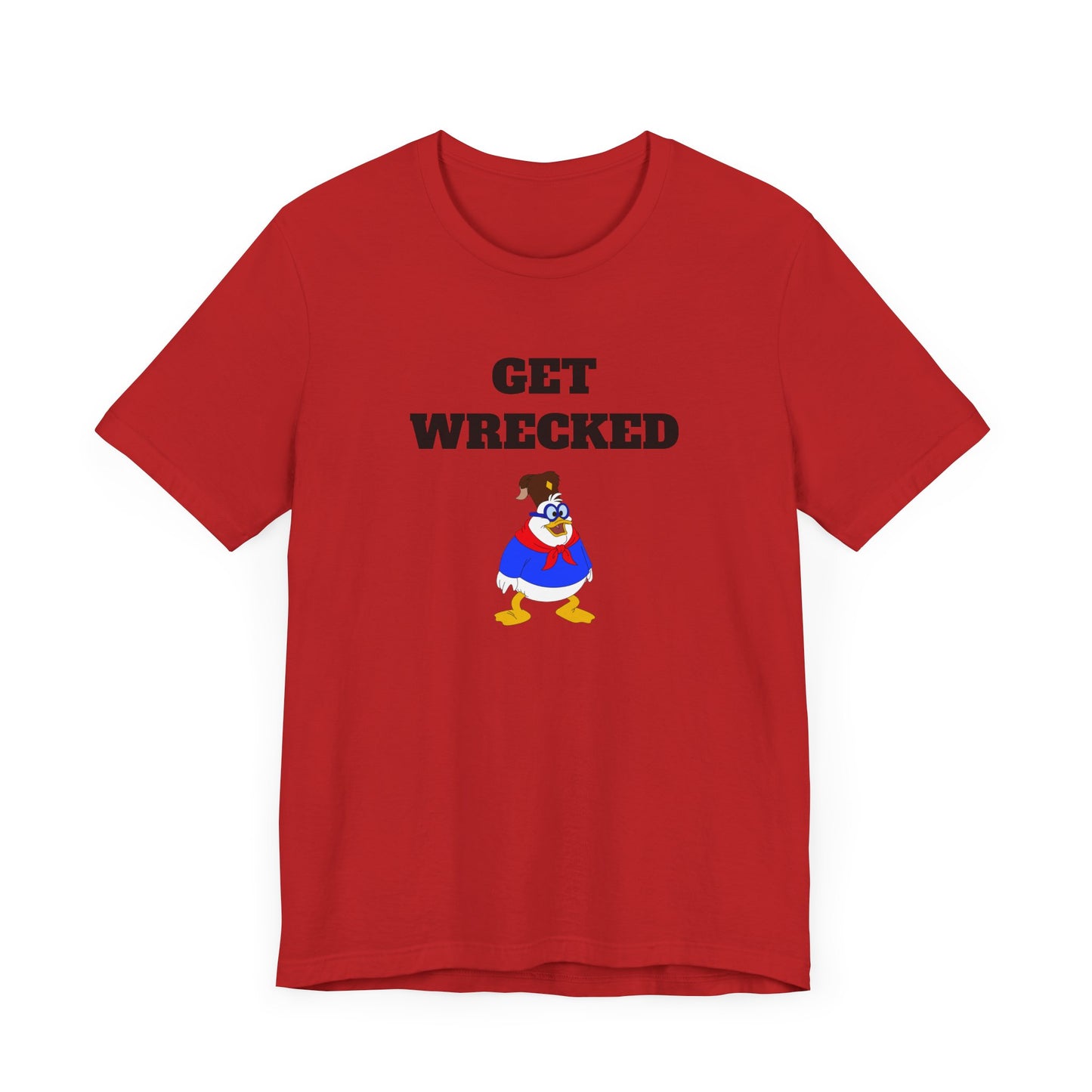Get Wrecked Short Sleeve Tee Shirt - A Bold 80s Throwback