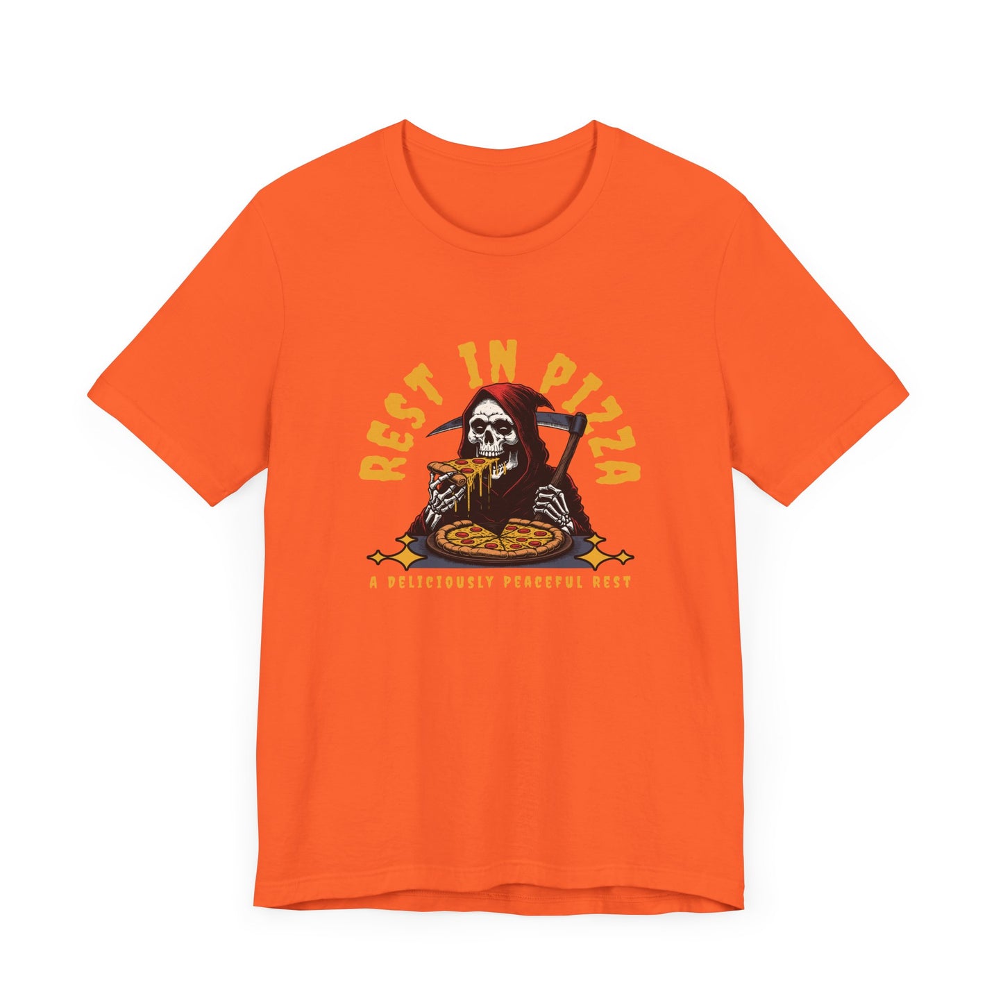 R.I.P. Rest in Pizza Short Sleeve Tee Shirt - A Deliciously Fun Wardrobe Addition
