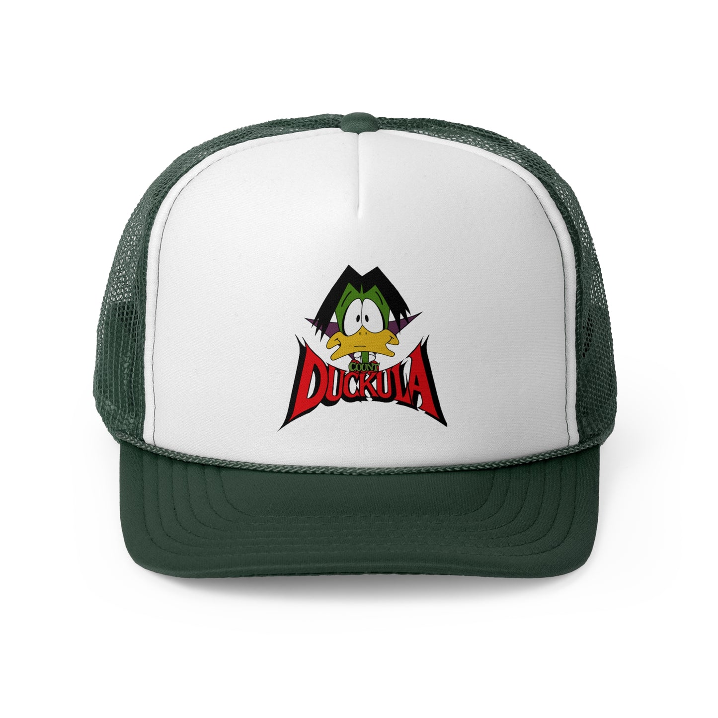 Count Duckula Trucker Cap – Classic 80s Cartoon Vampire Duck Hat