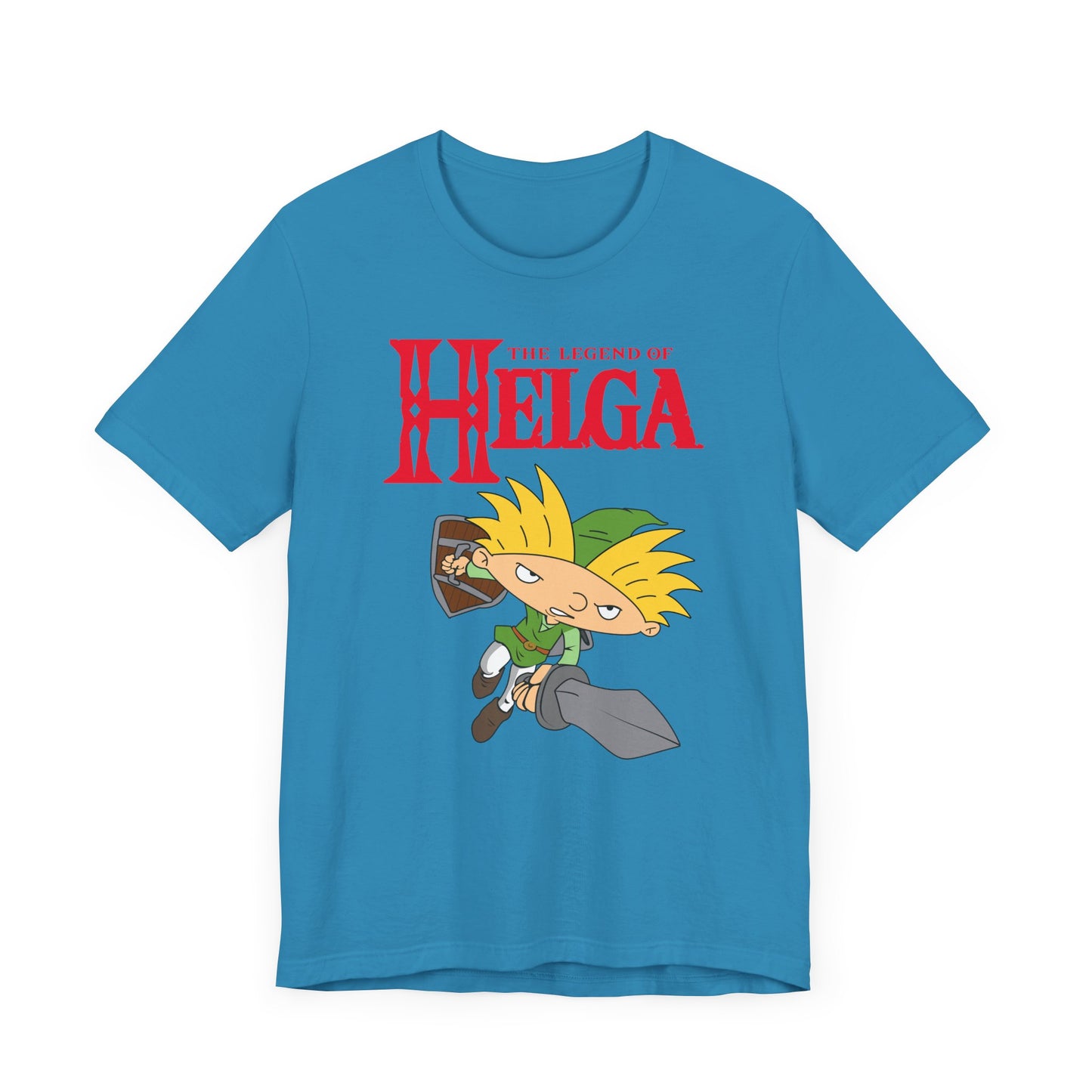 Hey Arnold! The Legend of Helga Short Sleeve T-Shirt - Retro Nickelodeon Inspired Nostalgia