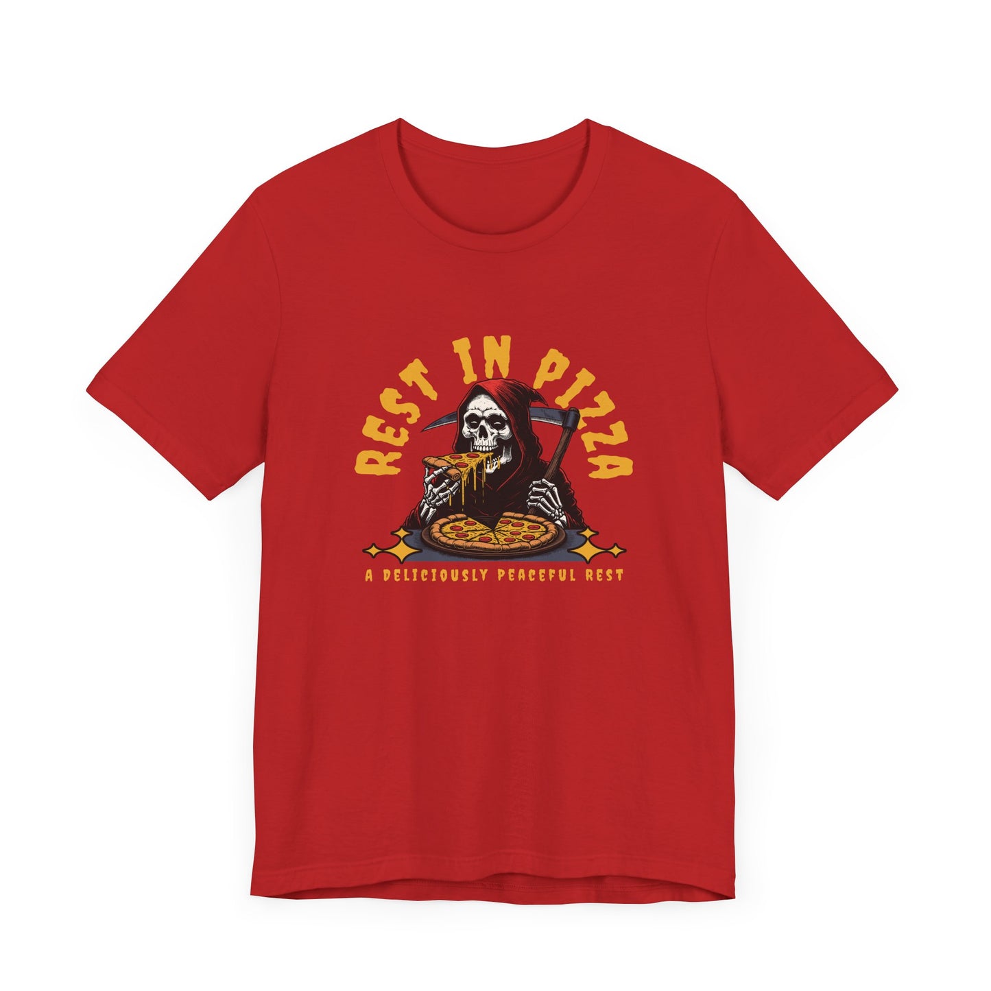 R.I.P. Rest in Pizza Short Sleeve Tee Shirt - A Deliciously Fun Wardrobe Addition