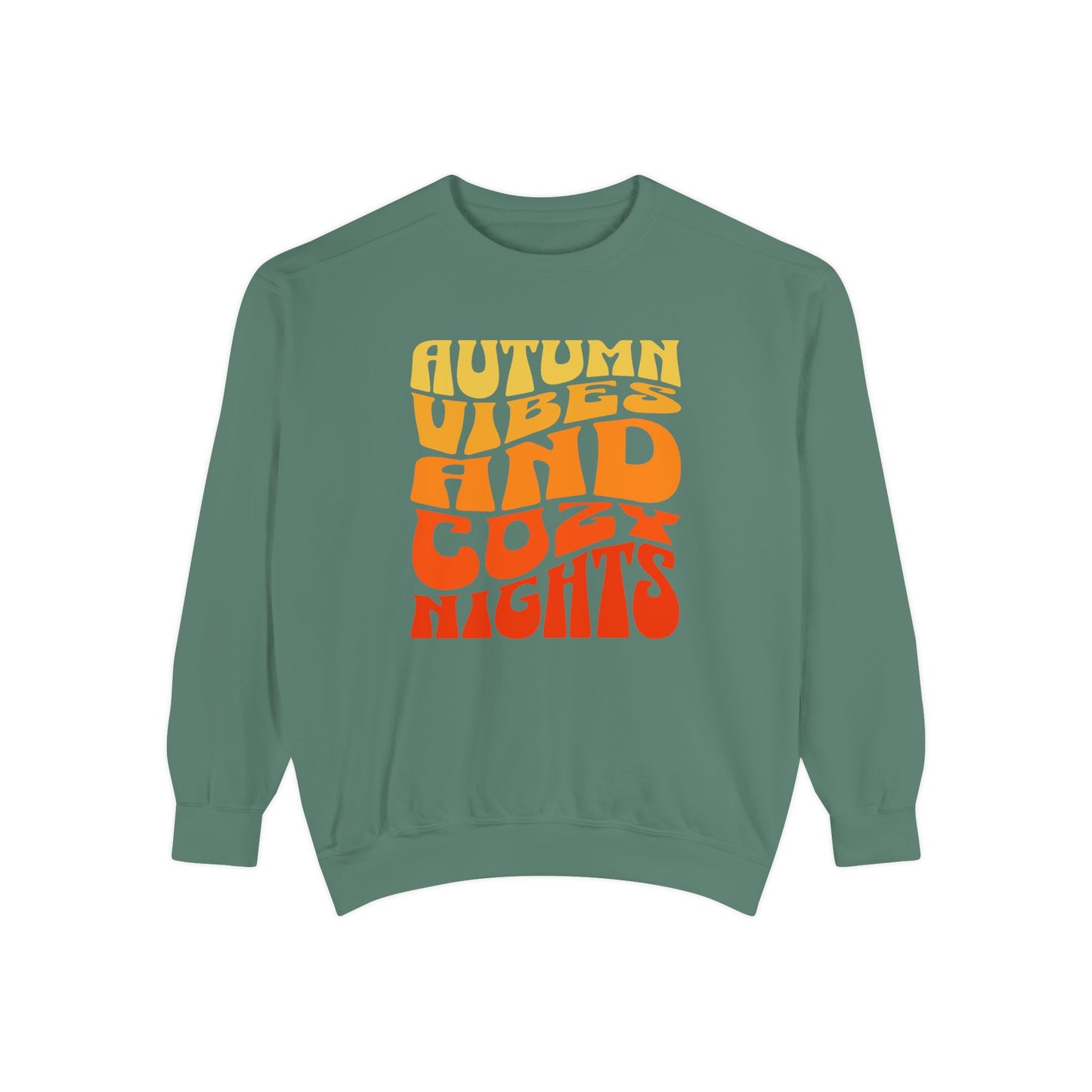 Autumn Vibes and Cozy Nights Comfort Colors Sweatshirt