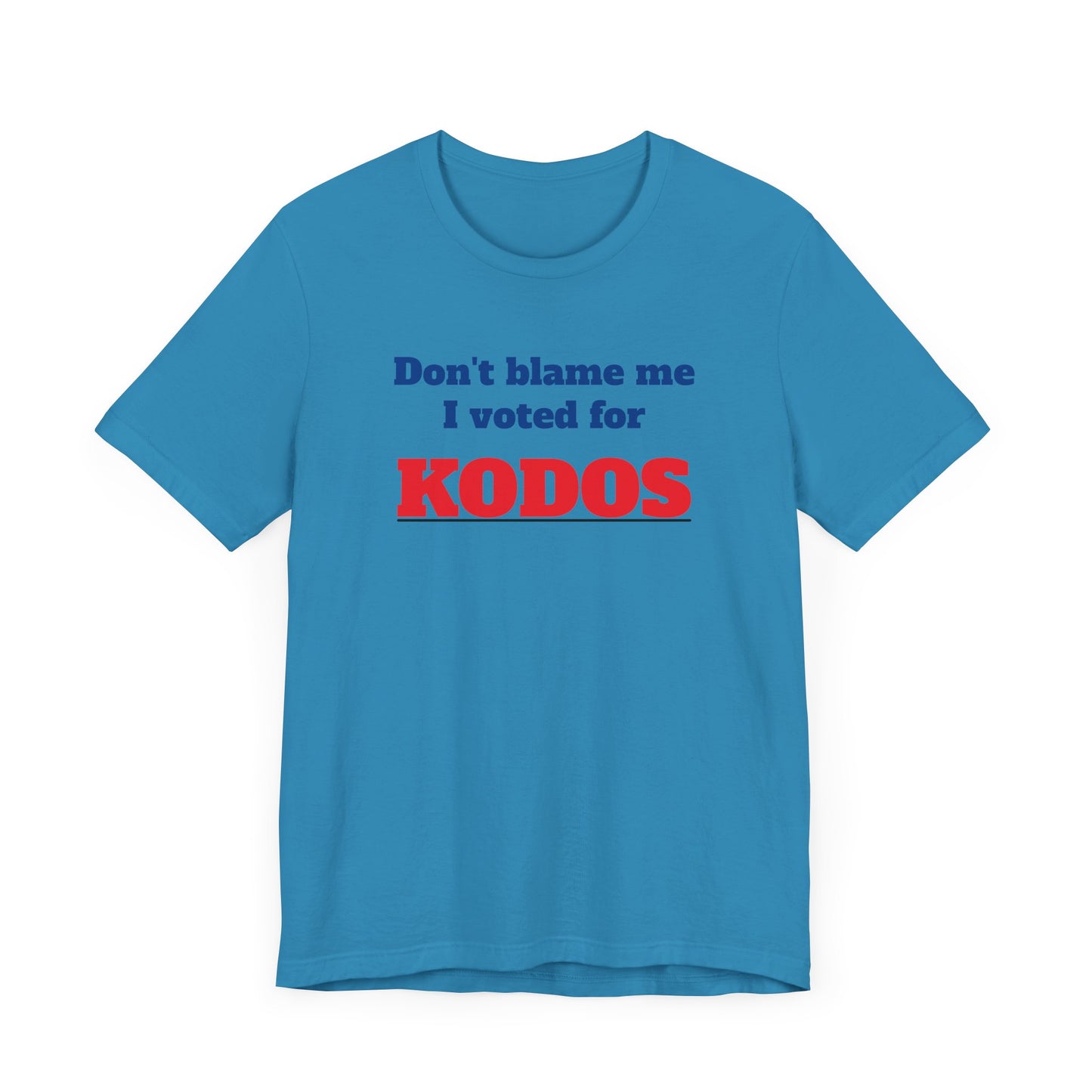 Don’t Blame Me I Voted for Kodos Short Sleeve Tee Shirt - A Hilarious Pop Culture Throwback