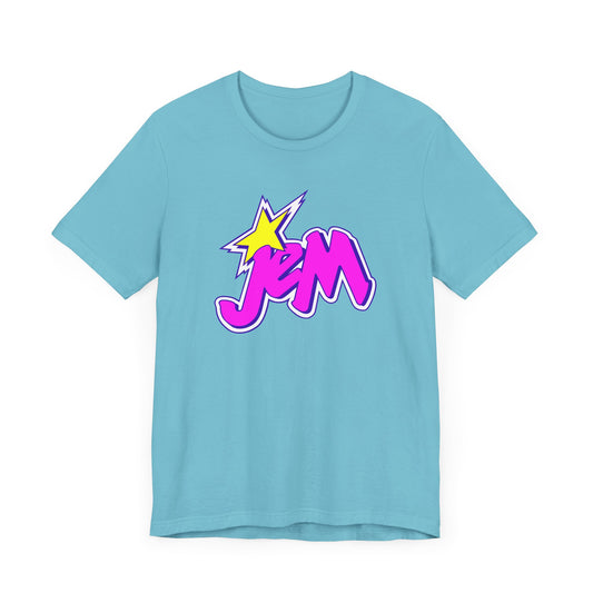 Jem Short Sleeve Tee Shirt - A Truly Outrageous 80s Tribute