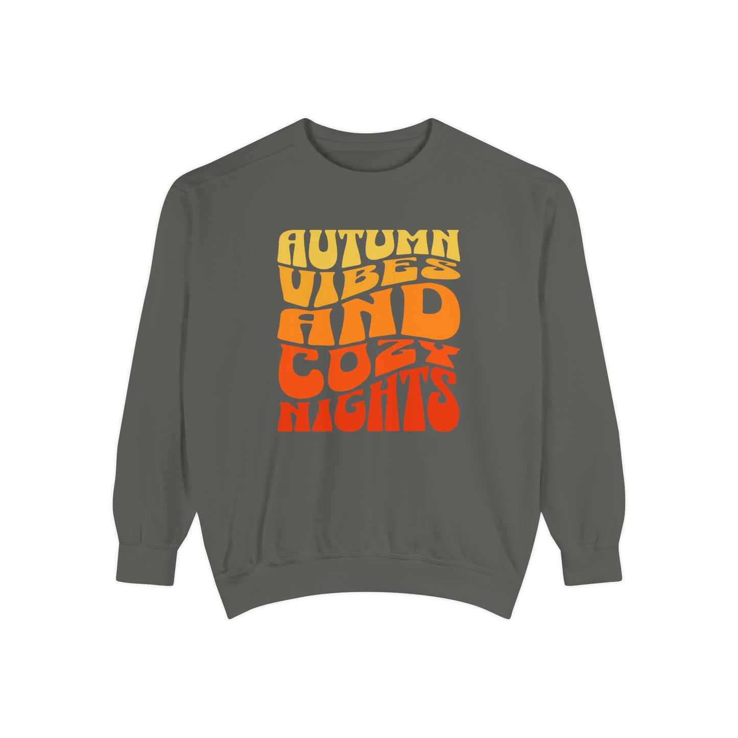 Autumn Vibes and Cozy Nights Comfort Colors Sweatshirt