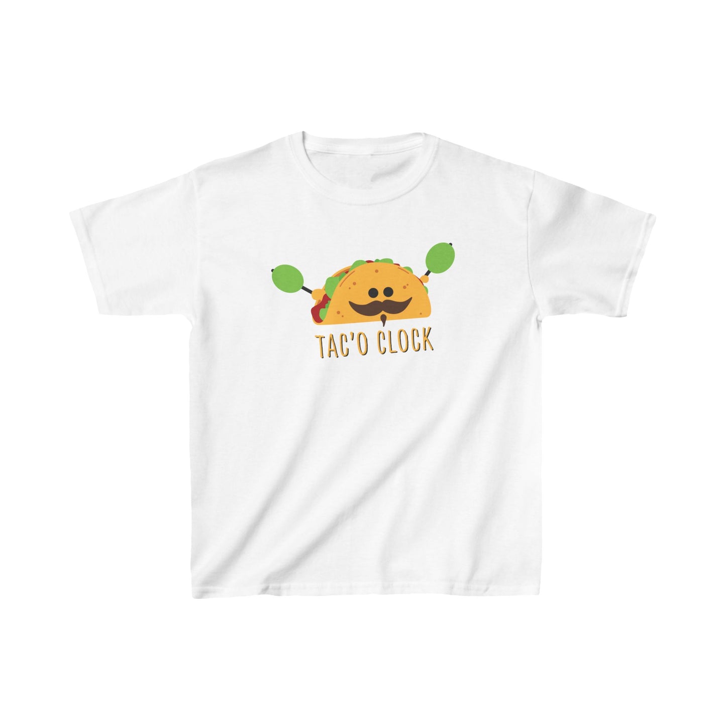 Kids Taco O’Clock Heavy Cotton Tee Shirt - Because It’s Always Taco Time