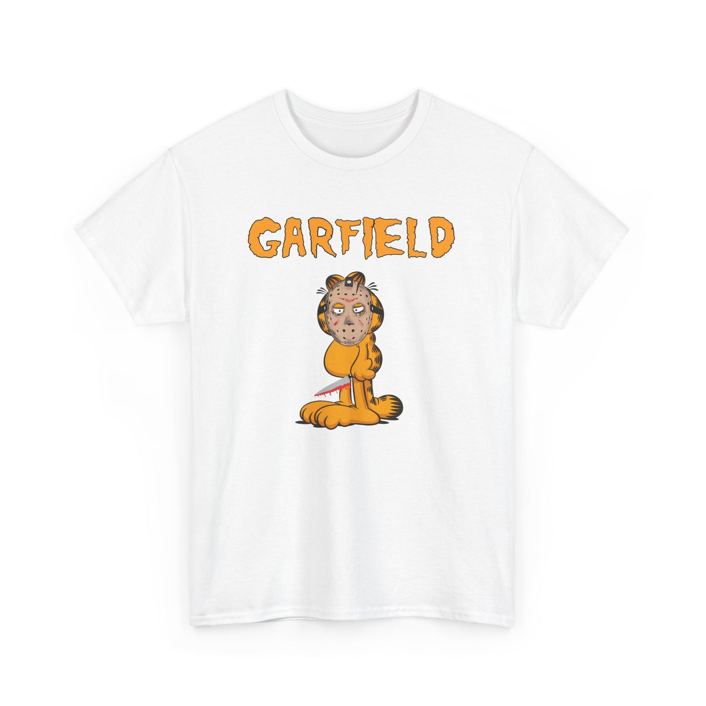 Orange Halloween Killer Cat Short Sleeve Tee - A Spooky and Playful Halloween Must-Have