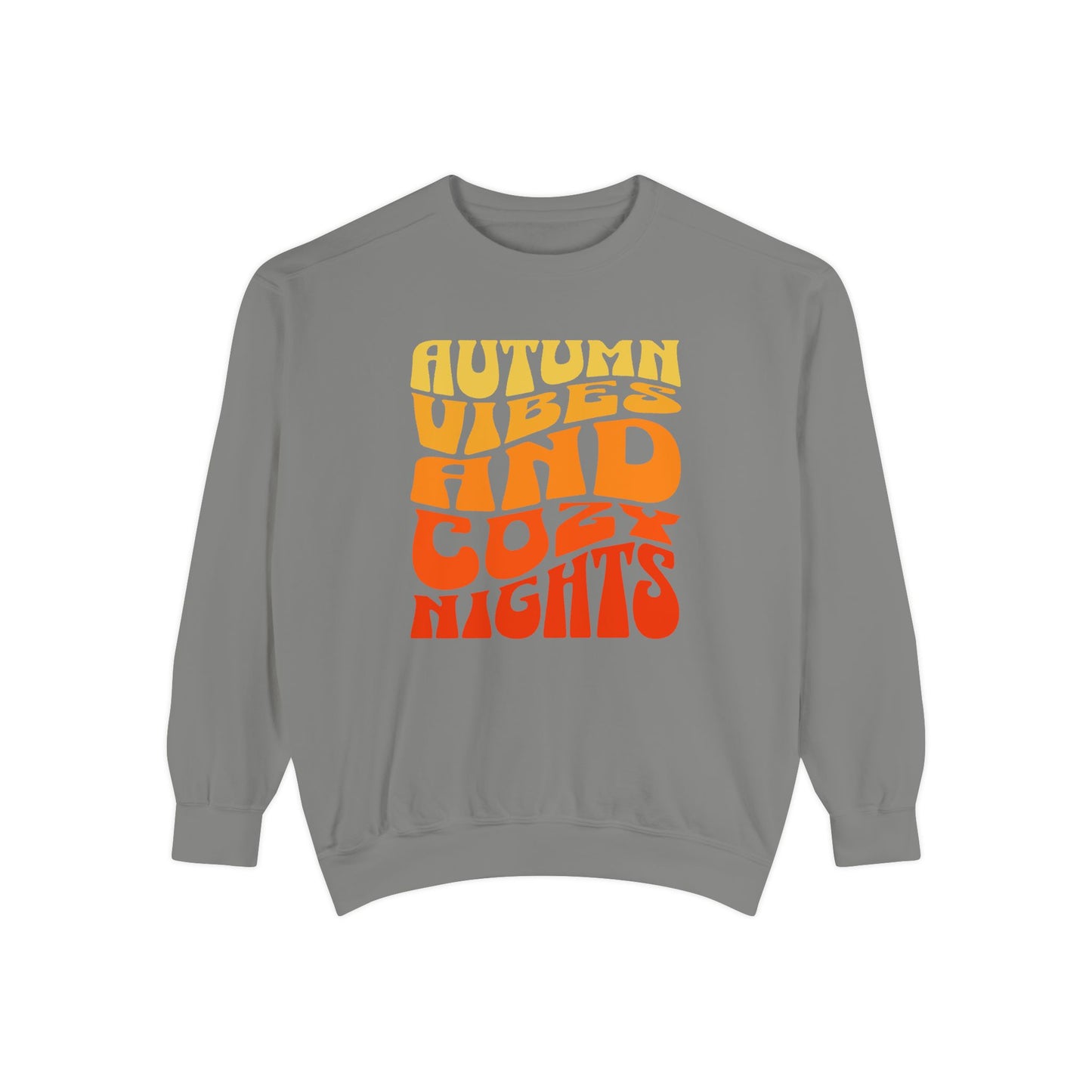 Autumn Vibes and Cozy Nights Comfort Colors Sweatshirt